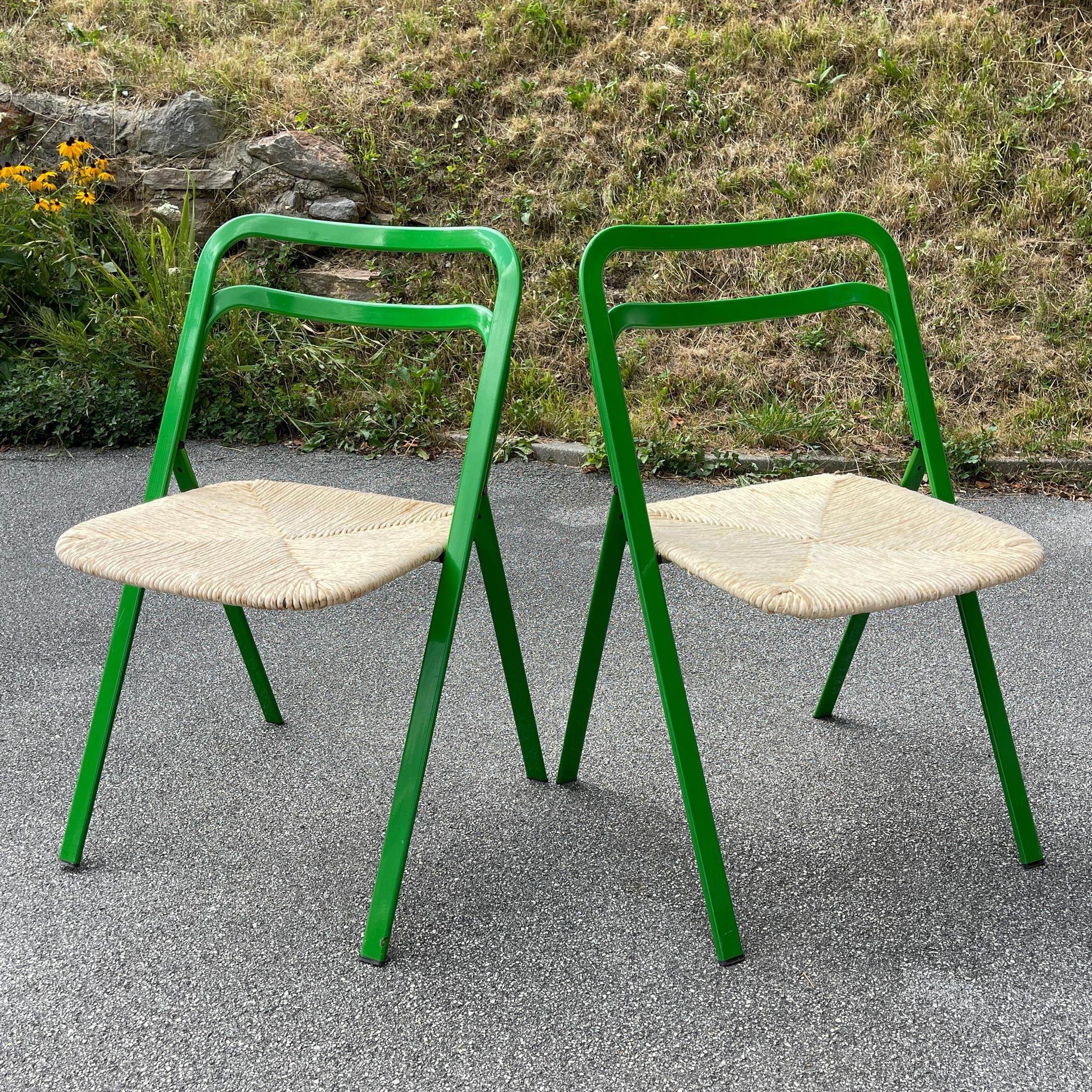 20th Century Set of 2 Italian Folding Chairs by Giorgio Cattelan for Cidue, 1970s