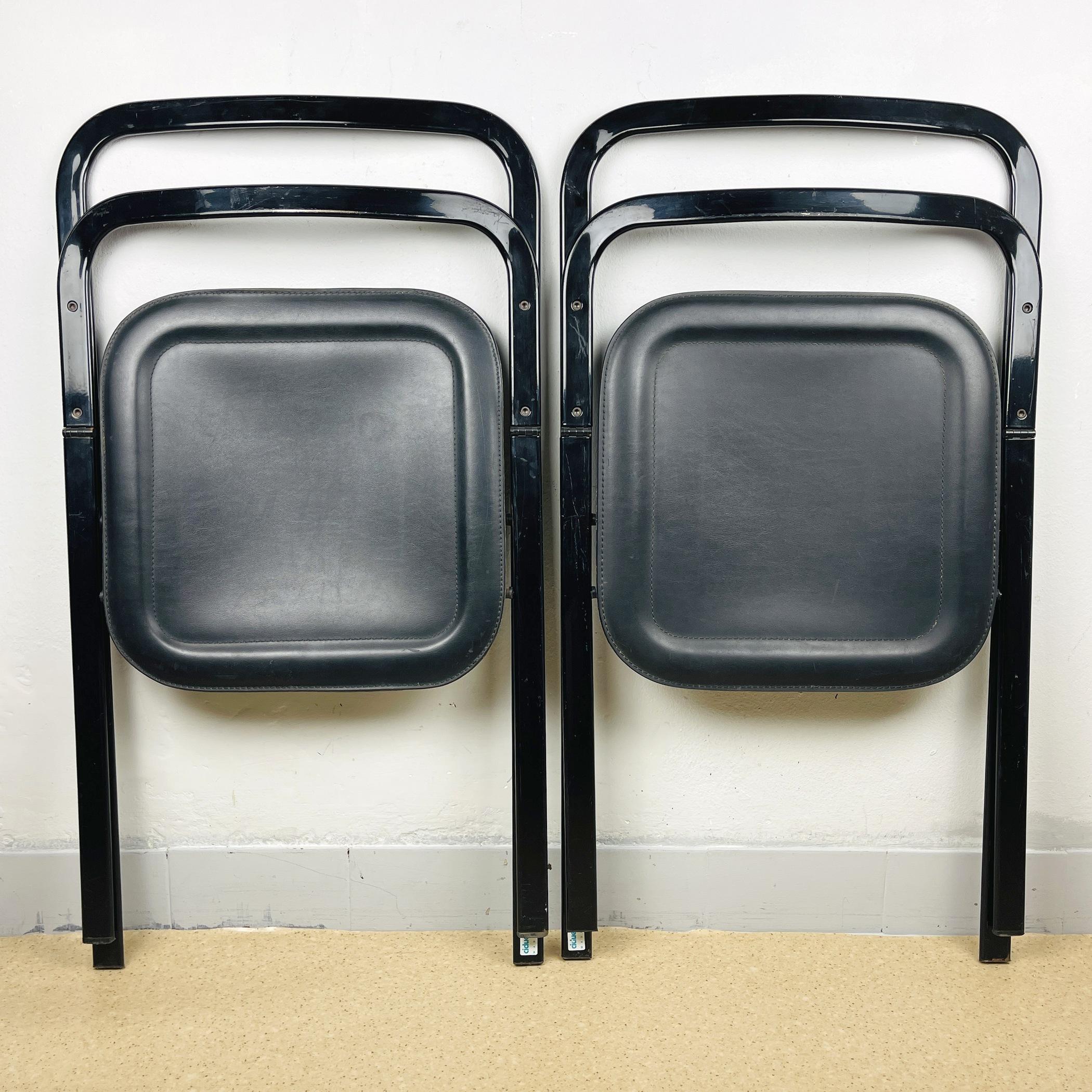 Set of 2 Italian Folding Chairs by Giorgio Cattelan for Cidue, 1970s 3