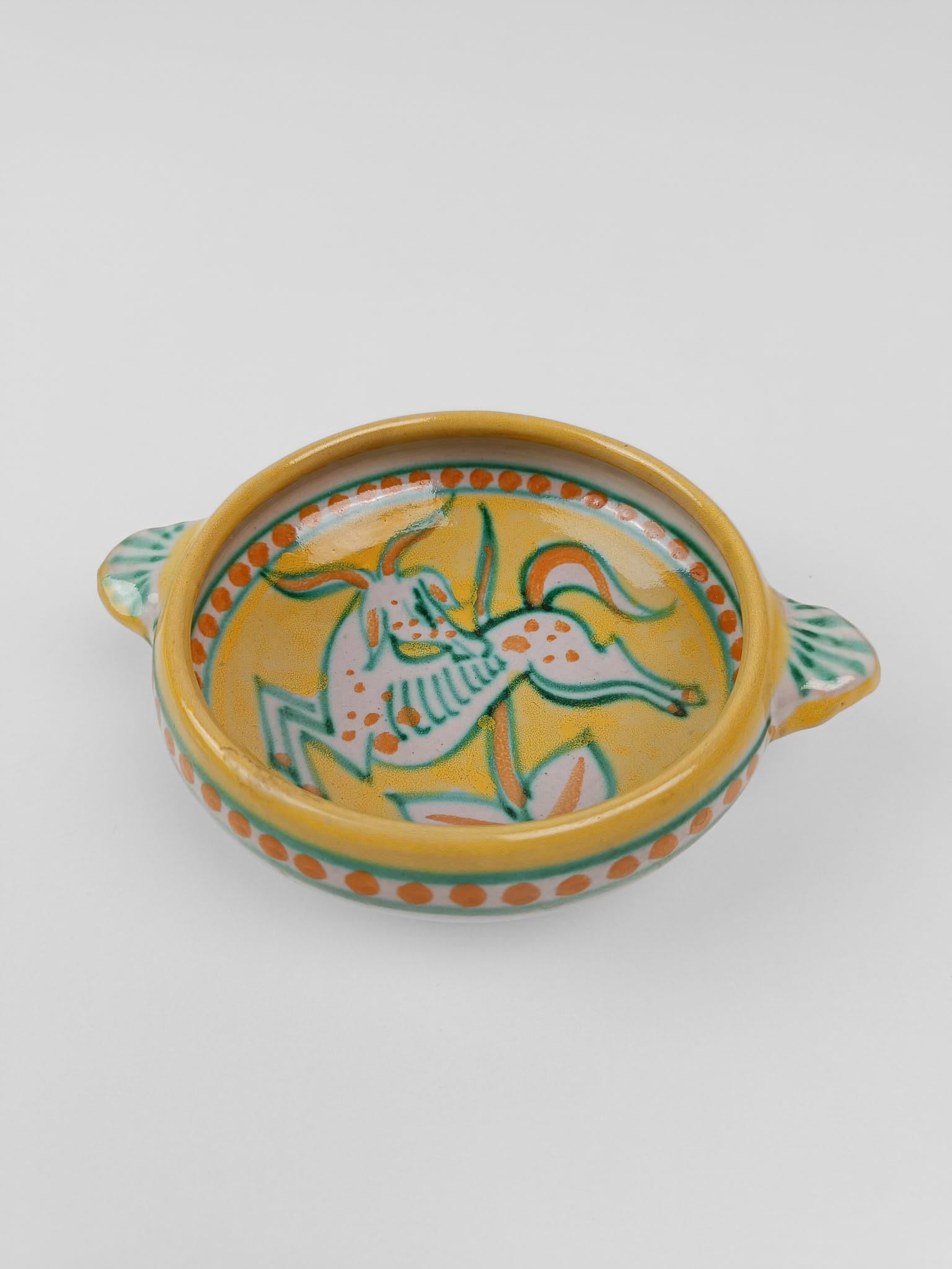 Set of 2 Italian Handmade Bowls in Vietri Ceramic By Vincenzo Pinto, 1950s For Sale 5