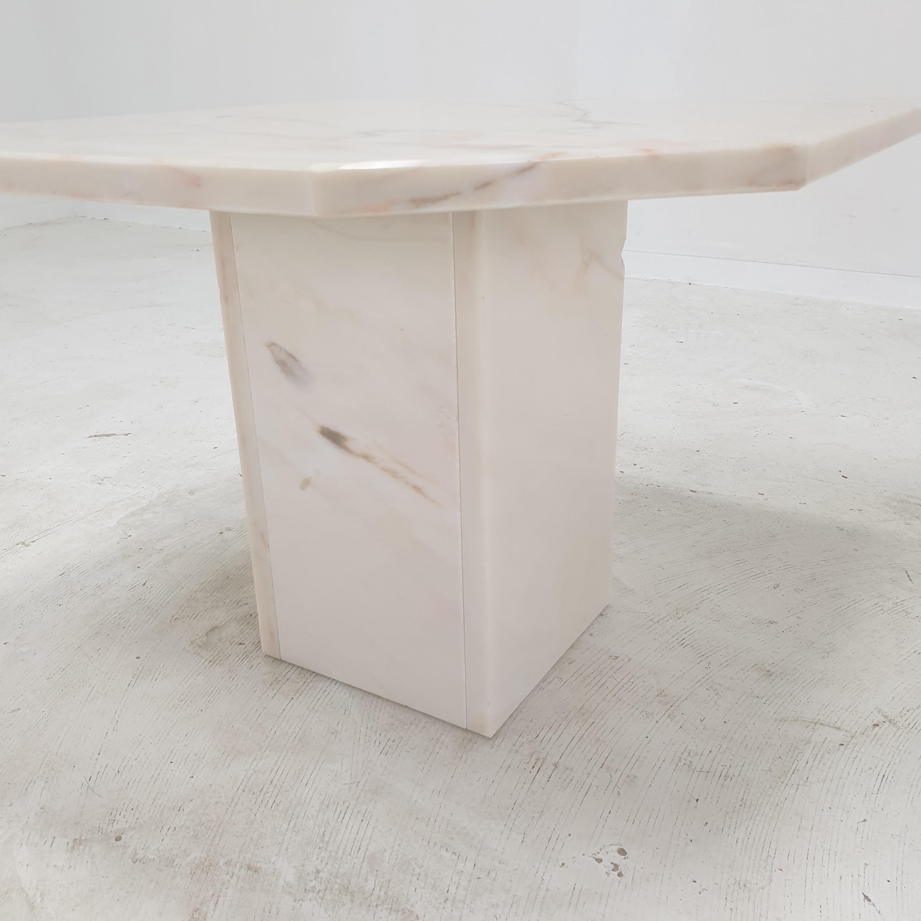 Set of 2 Italian Marble Side Tables, 1980s 4