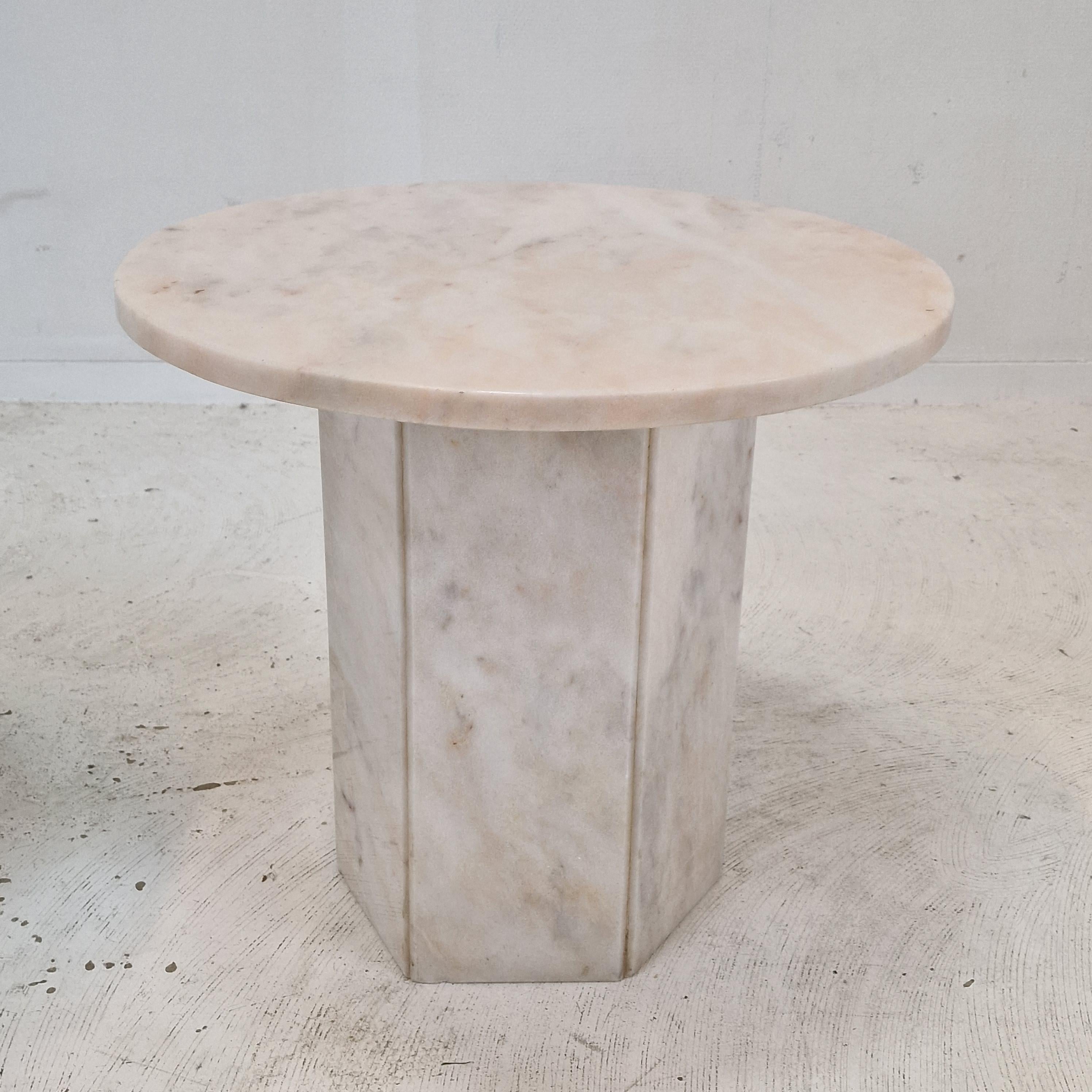 Set of 2 Italian Marble Side Tables, 1980s For Sale 5
