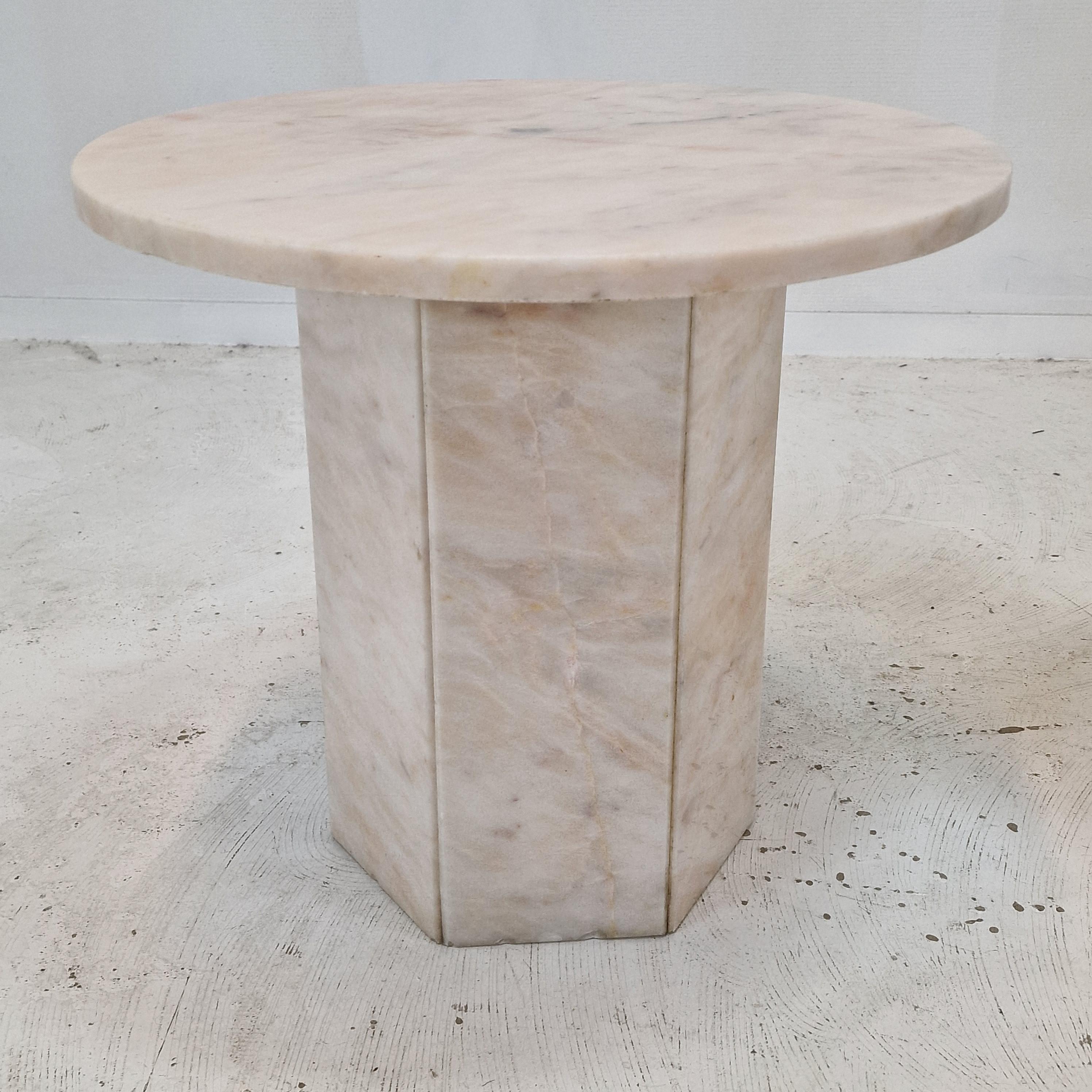 Set of 2 Italian Marble Side Tables, 1980s For Sale 7
