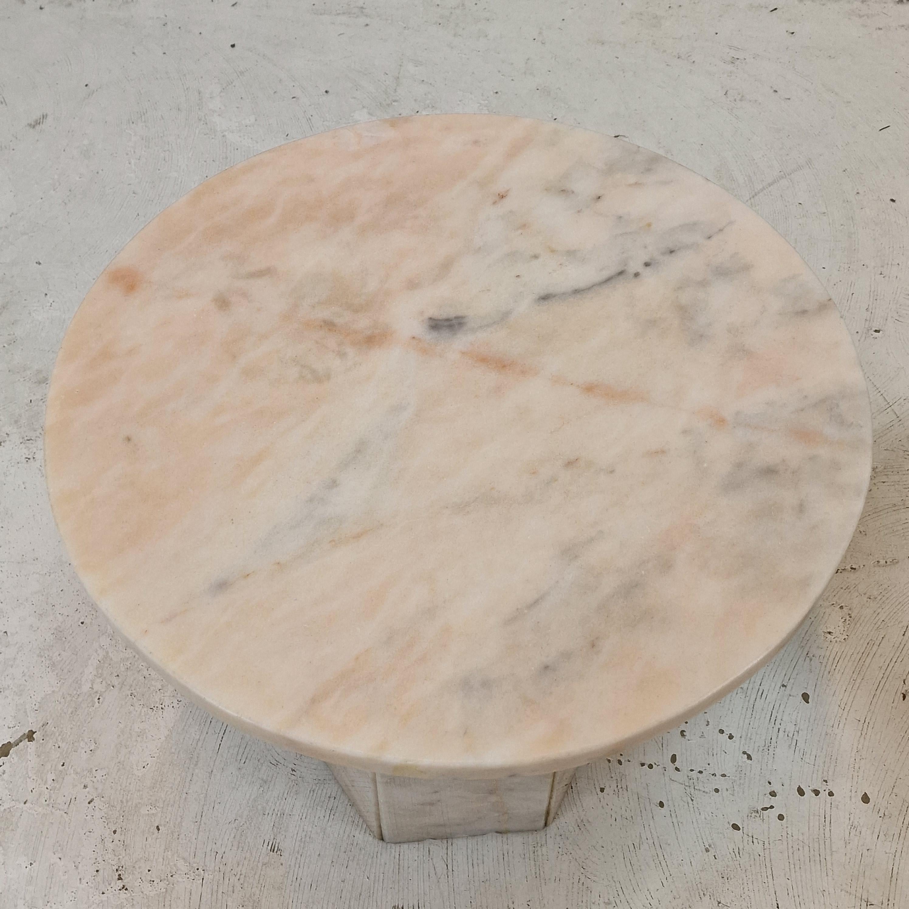 Set of 2 Italian Marble Side Tables, 1980s For Sale 8