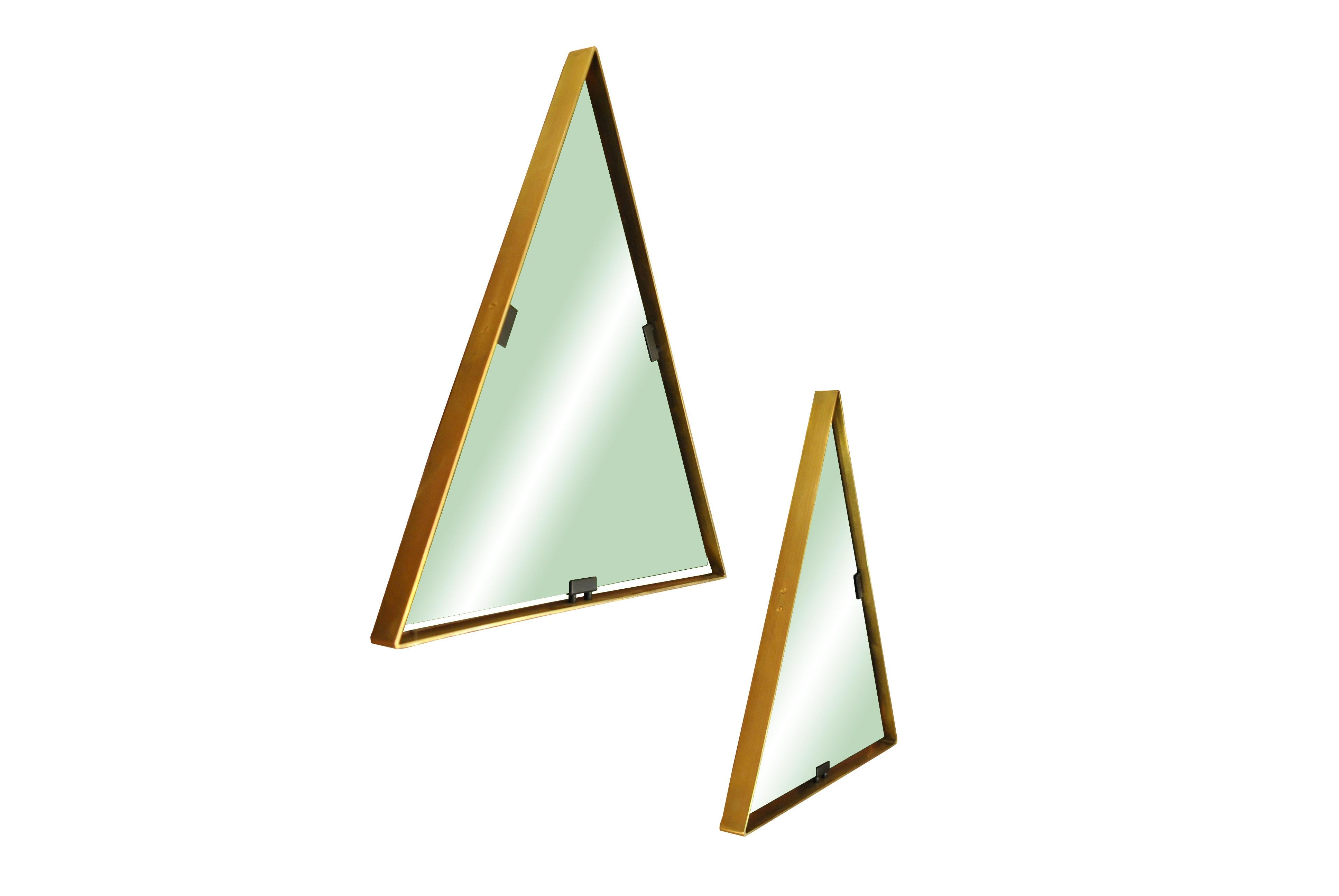 Modern Set of 2 Italian Mirrors in Brass by Cellule Creative Studio for Misia Arte