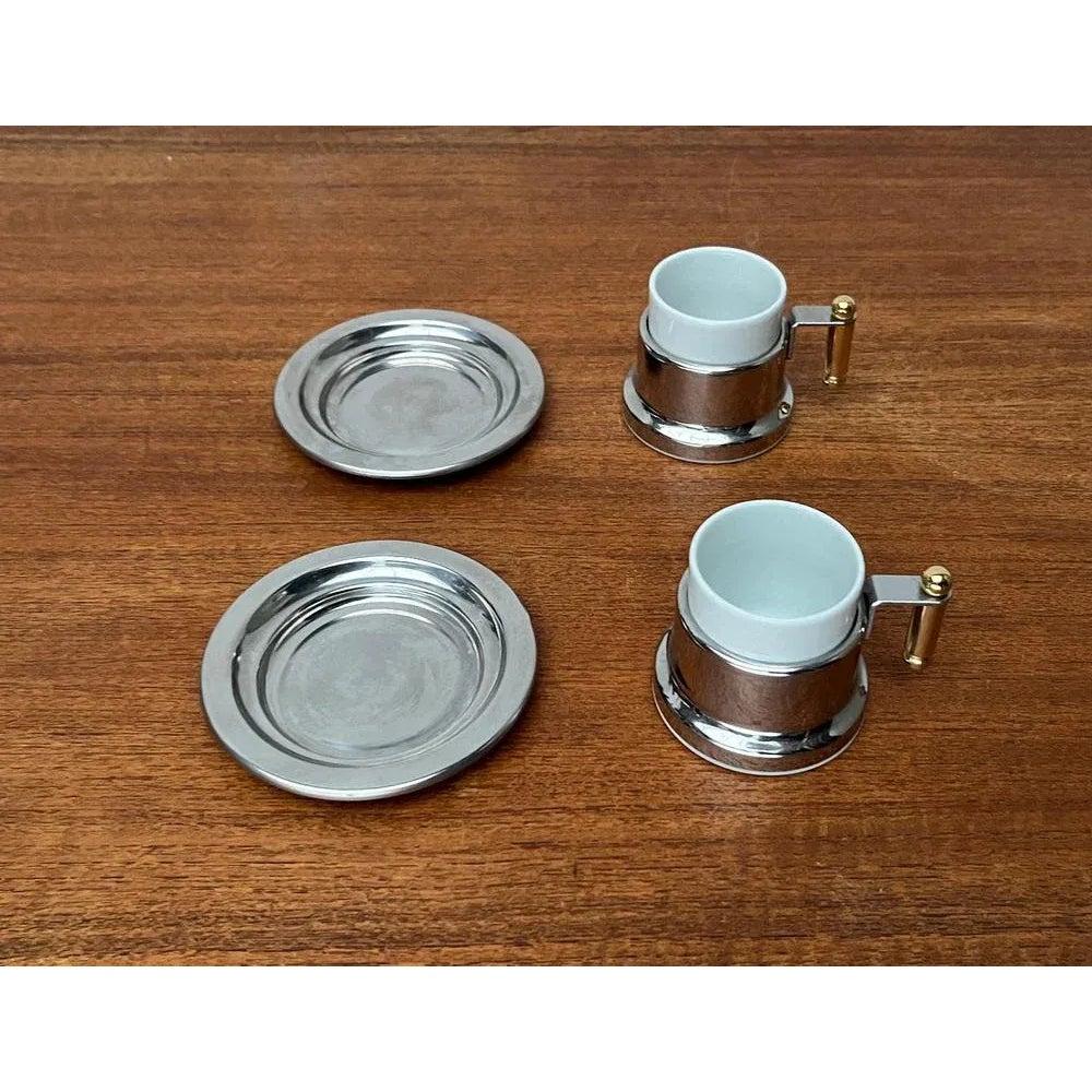 Set of 2 Italian Postmodern Kontessa Series Espresso Cups from Vev Vigano, 1980s For Sale 6