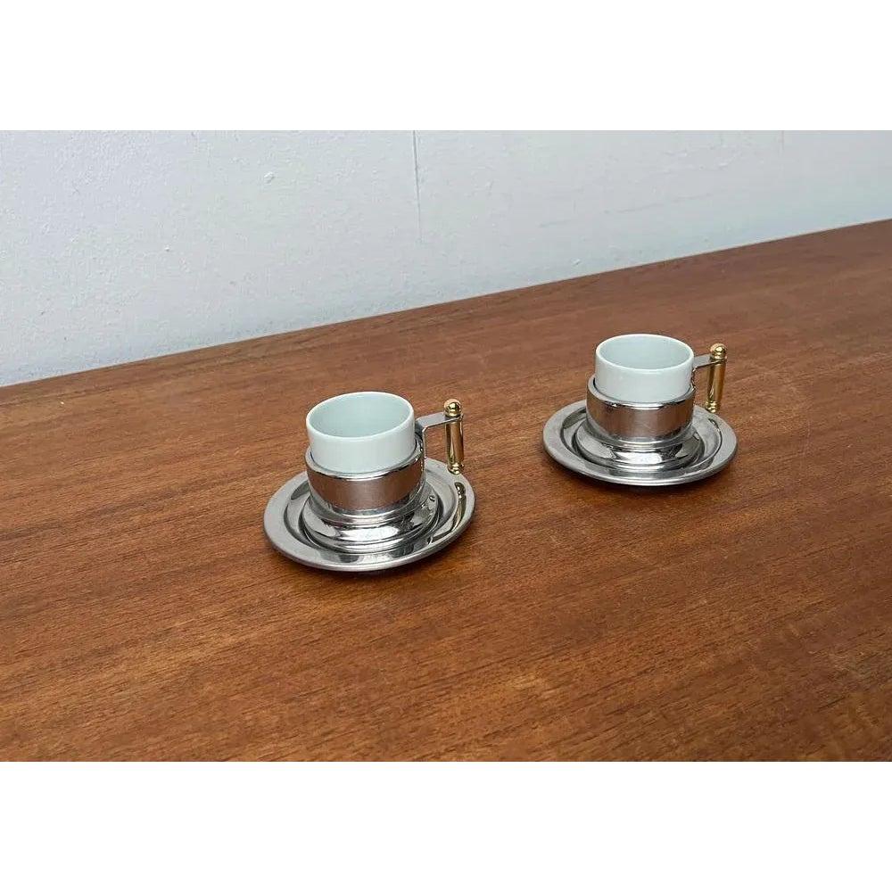 Post-Modern Set of 2 Italian Postmodern Kontessa Series Espresso Cups from Vev Vigano, 1980s For Sale