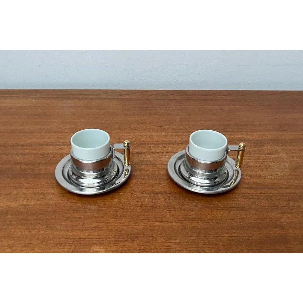 Set of 2 Italian Postmodern Kontessa Series Espresso Cups from Vev Vigano, 1980s In Excellent Condition For Sale In Hamburg, DE