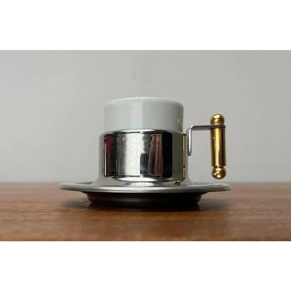 20th Century Set of 2 Italian Postmodern Kontessa Series Espresso Cups from Vev Vigano, 1980s For Sale