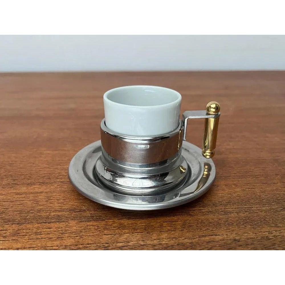Set of 2 Italian Postmodern Kontessa Series Espresso Cups from Vev Vigano, 1980s For Sale 3