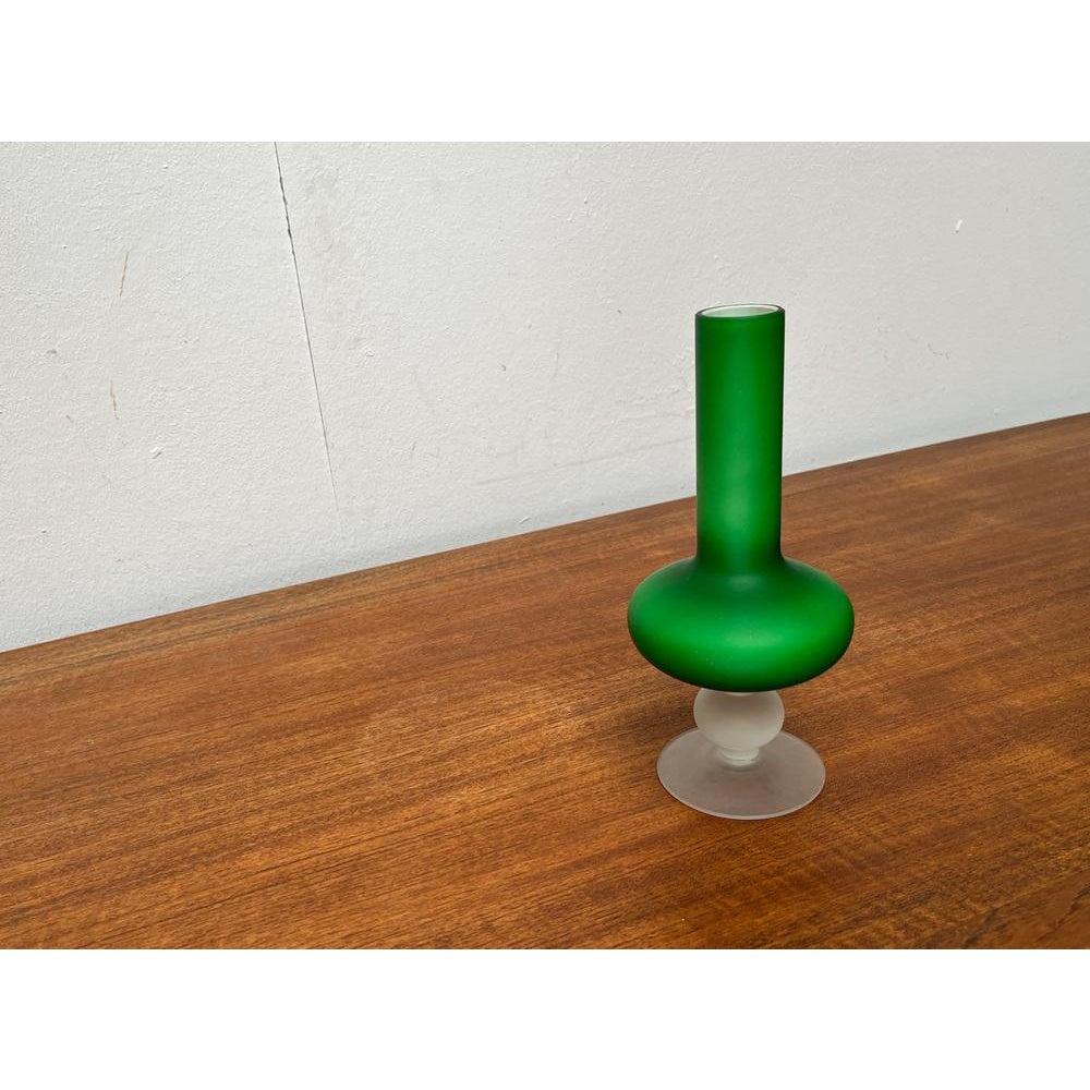 Set of 2 Italian Satinato Series Vase and Glass Attributed to Carlo Moretti, 70s For Sale 5