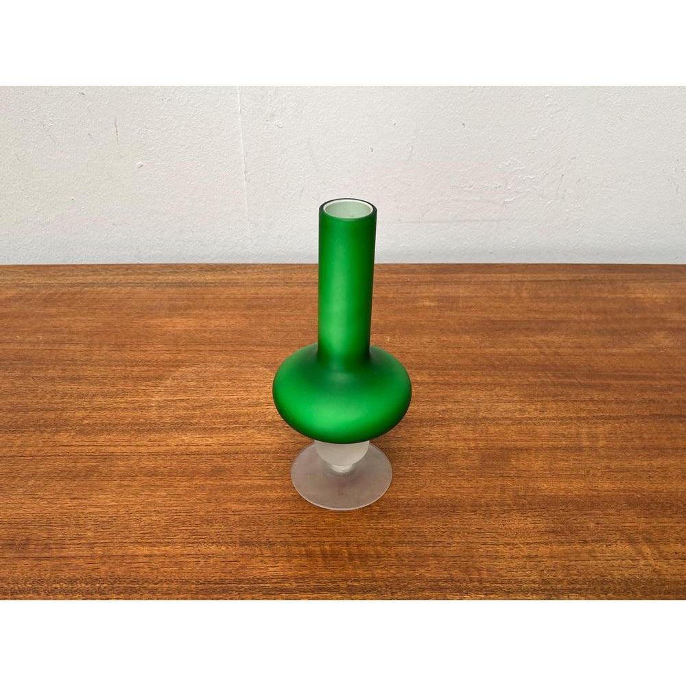 Set of 2 Italian Satinato Series Vase and Glass Attributed to Carlo Moretti, 70s For Sale 7