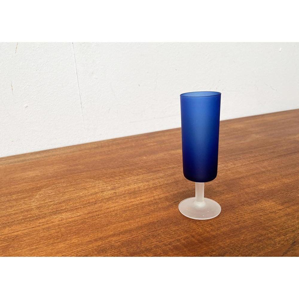 20th Century Set of 2 Italian Satinato Series Vase and Glass Attributed to Carlo Moretti, 70s For Sale