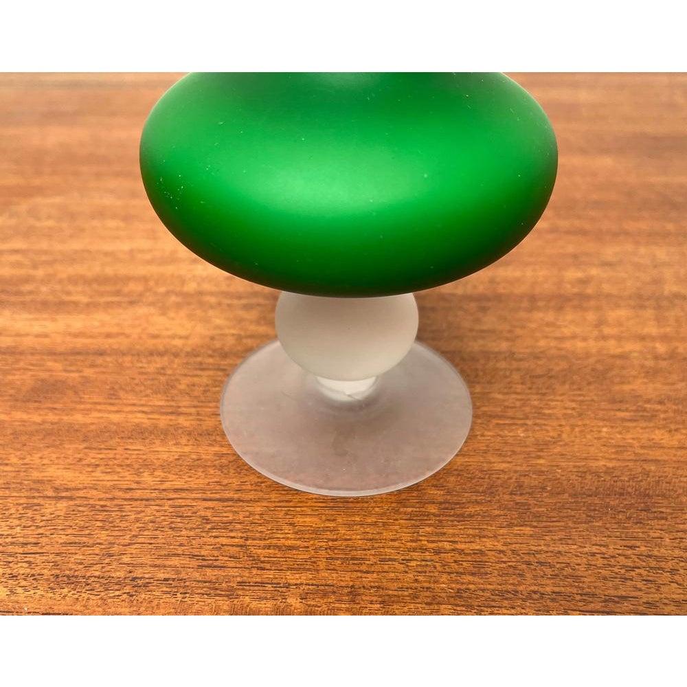 Set of 2 Italian Satinato Series Vase and Glass Attributed to Carlo Moretti, 70s For Sale 2