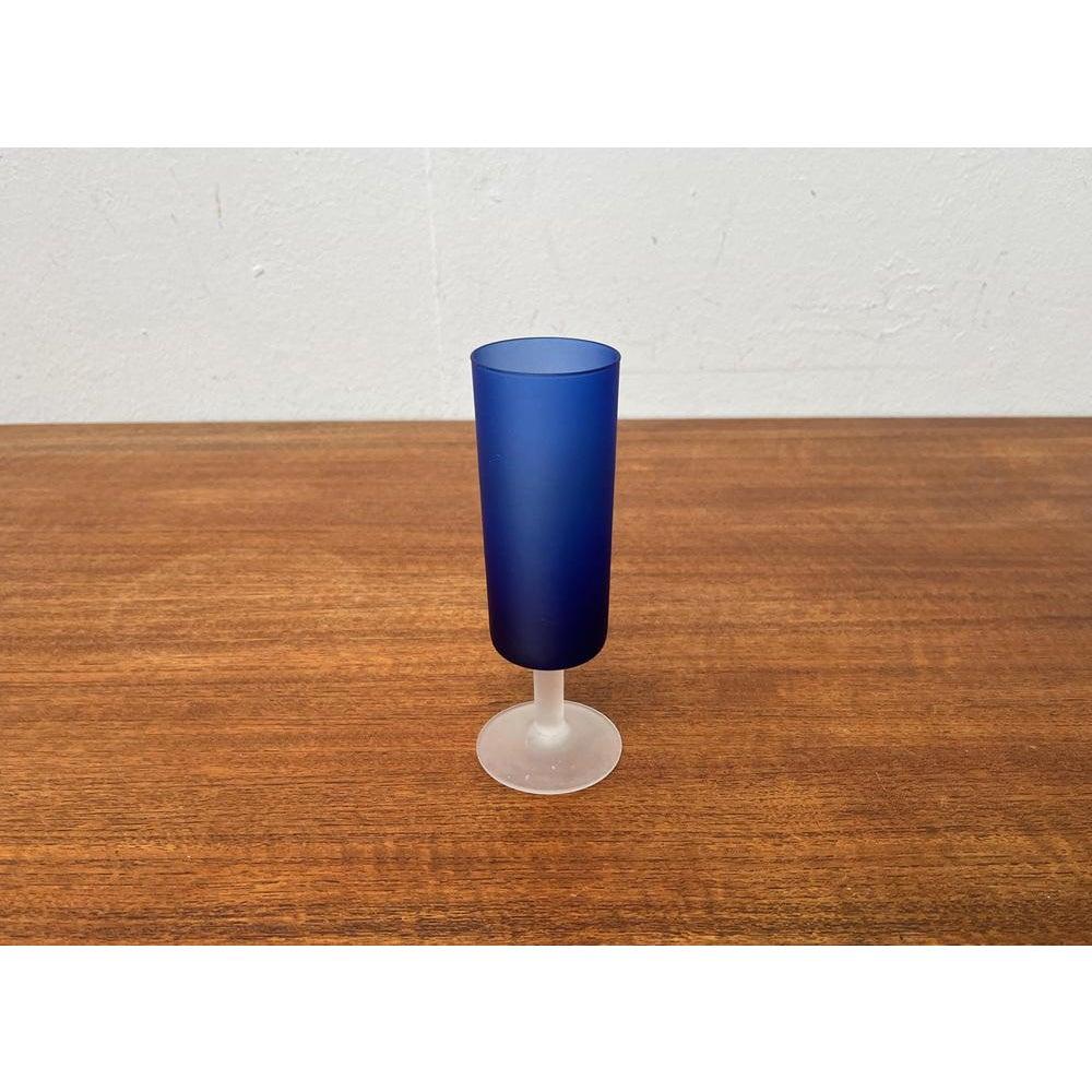 Set of 2 Italian Satinato Series Vase and Glass Attributed to Carlo Moretti, 70s For Sale 3
