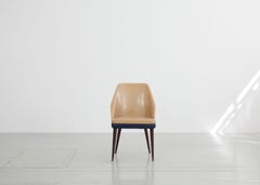 Set of 2 Italian Sidechairs in Two-Tone Original Vipla Covering, Cassina, 1950s