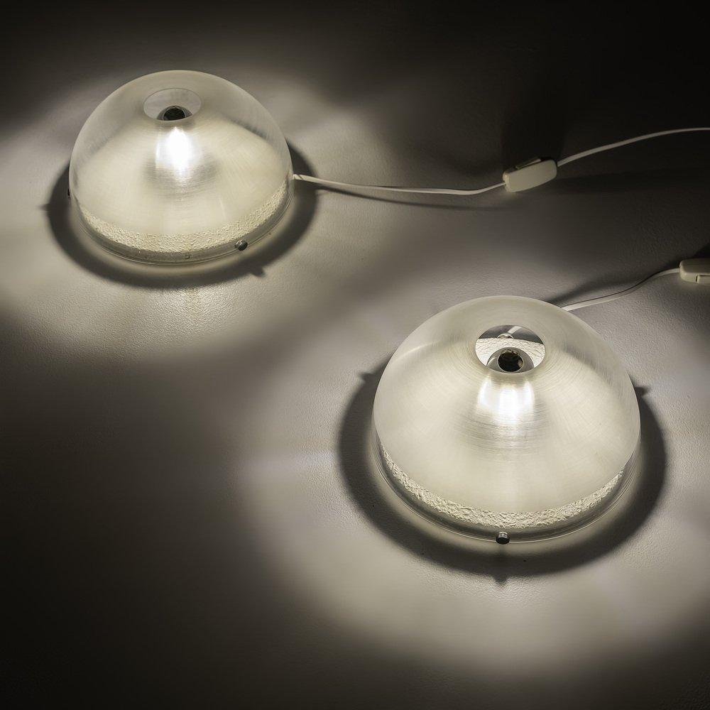 Space Age Set di 2 lampade da tavolo italiane di Yoshiko Hasebe per Harvey Guzzini, anni '60 in vendita