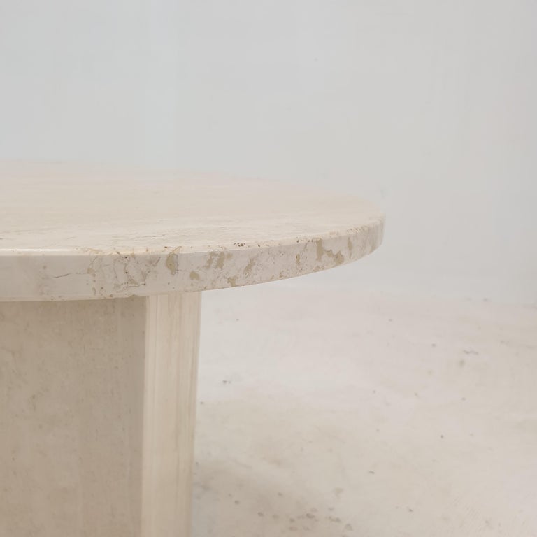 Set of 2 Italian Travertine Coffee or Side Tables, 1980s For Sale 13