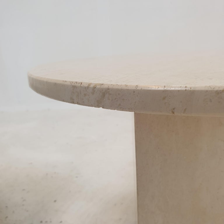 Set of 2 Italian Travertine Coffee or Side Tables, 1980s For Sale 14