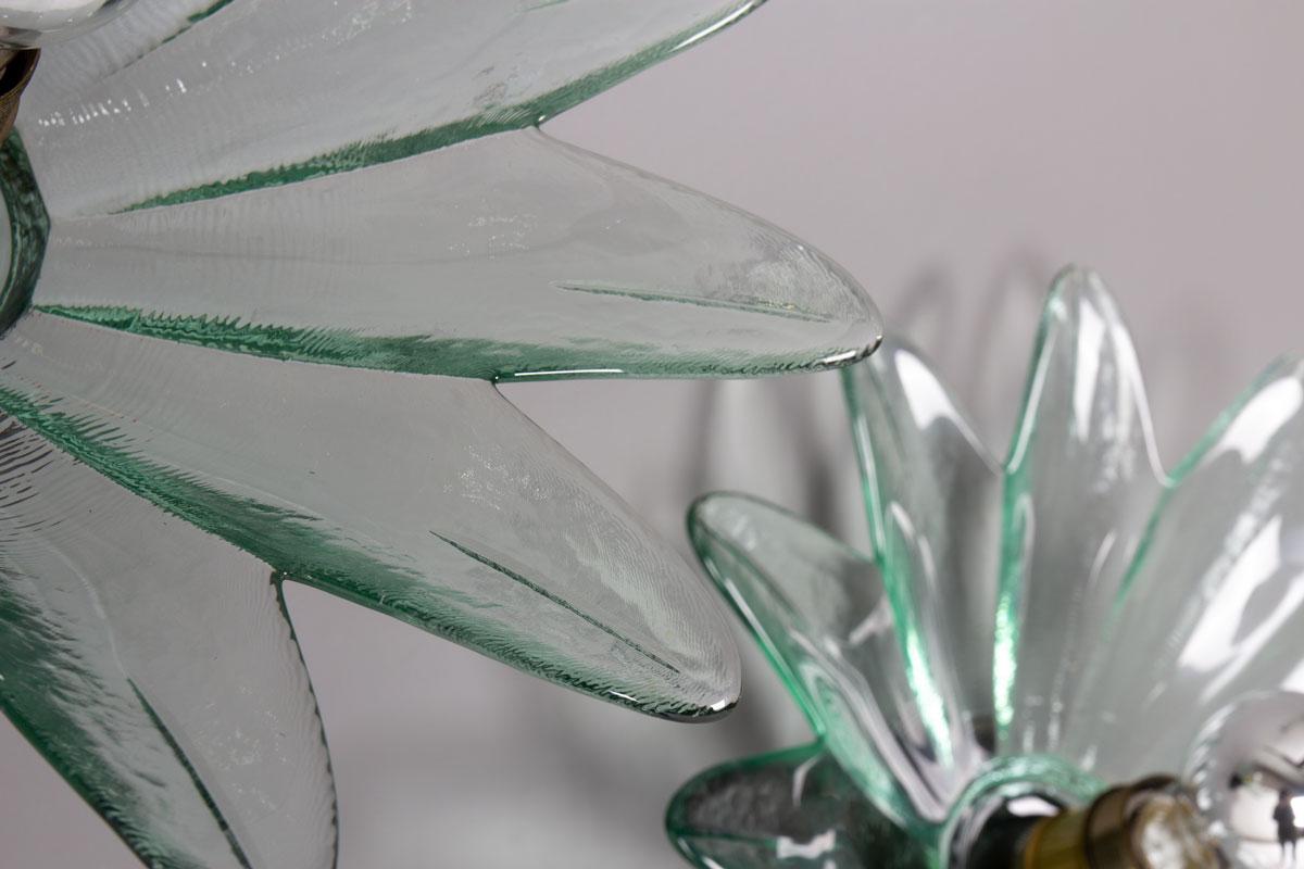 2 italienische Wall Lights aus Glas, 1970 im Angebot 1