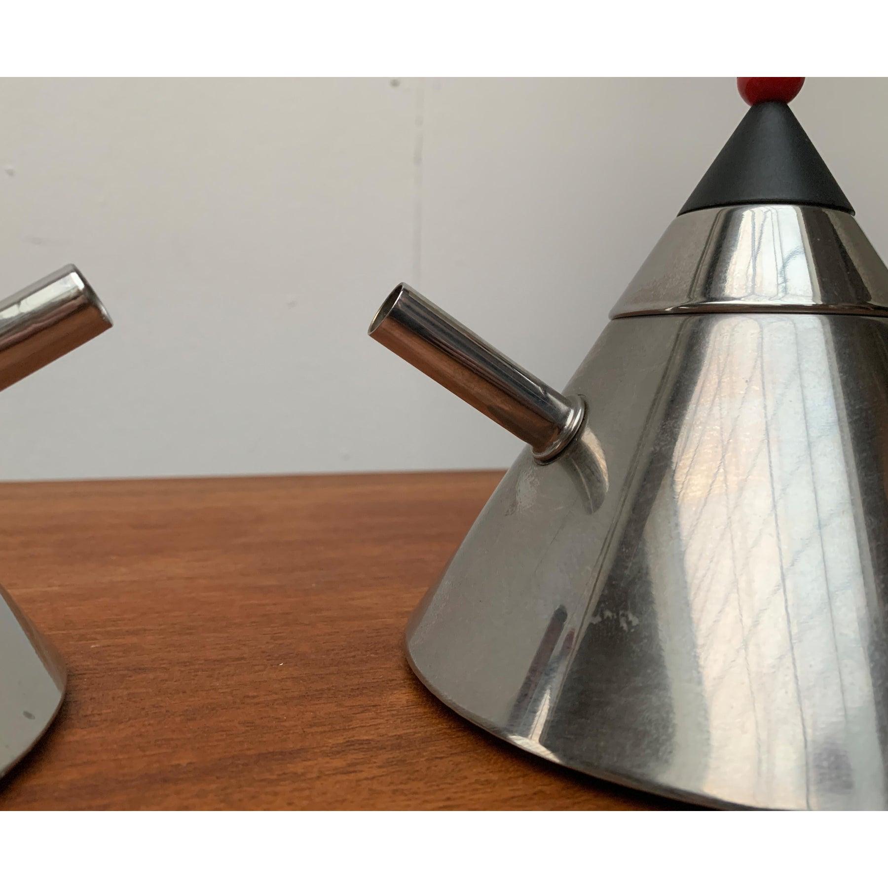 Ensemble de 2 bouilloires japonaises postmodernes en acier inoxydable en vente 5