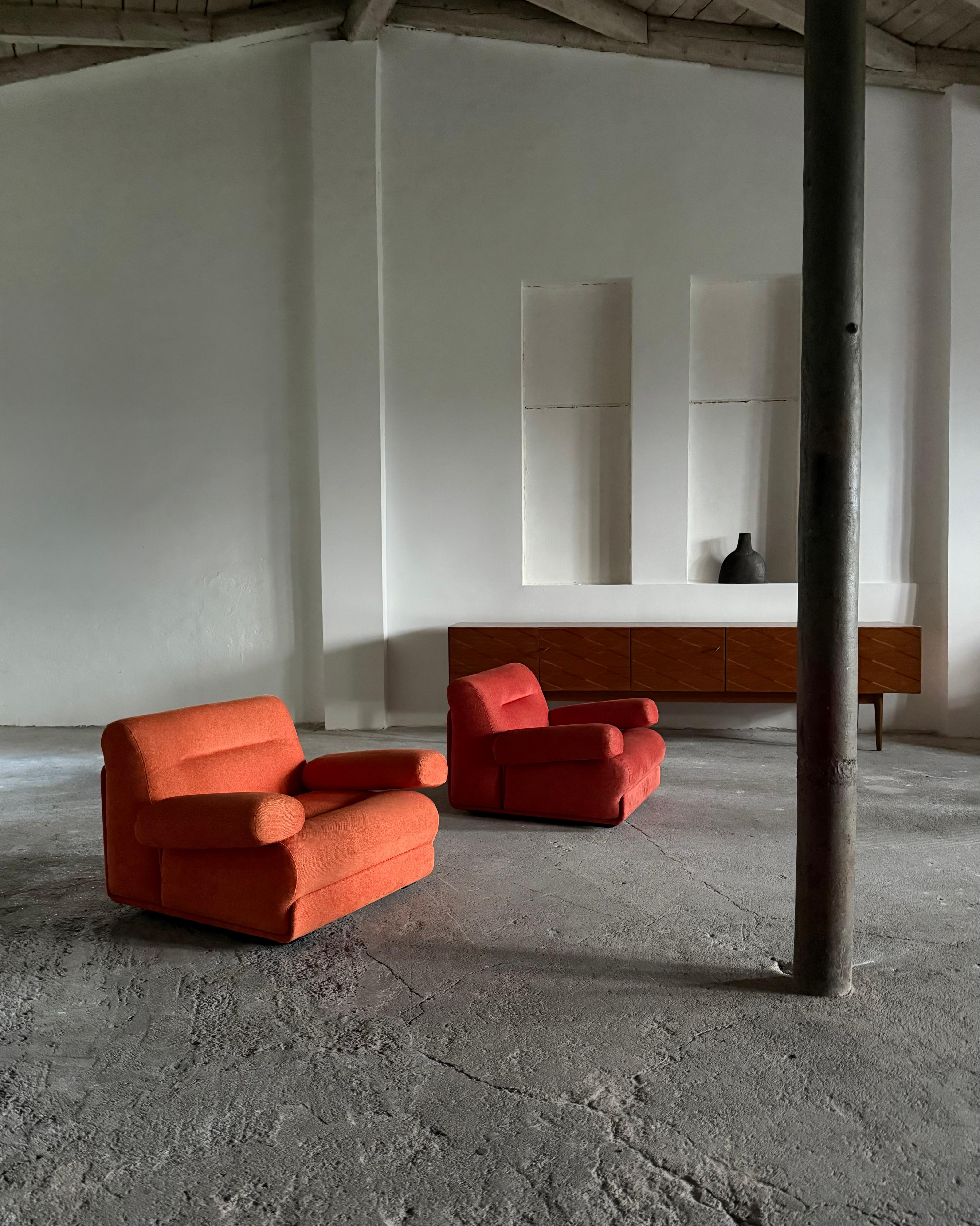 SET DI 2 POLTRONE JO OTTERPOHL FOR CORS ROSSO E ARANCIONE, GERMANIA Anni '60 in vendita 3