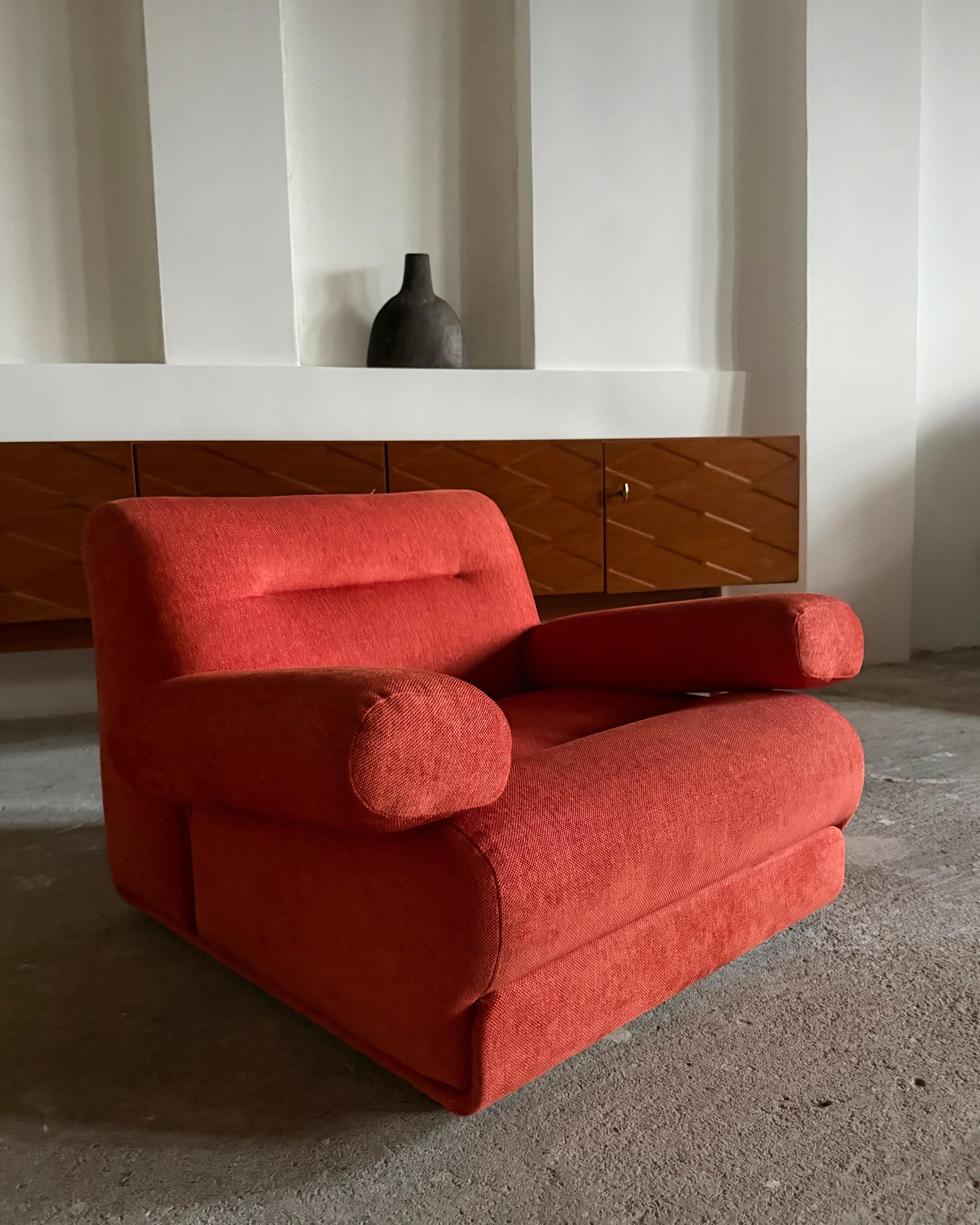 Tessuto SET DI 2 POLTRONE JO OTTERPOHL FOR CORS ROSSO E ARANCIONE, GERMANIA Anni '60 in vendita