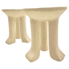 Set of 2 John DIckinson Style Plaster Tables