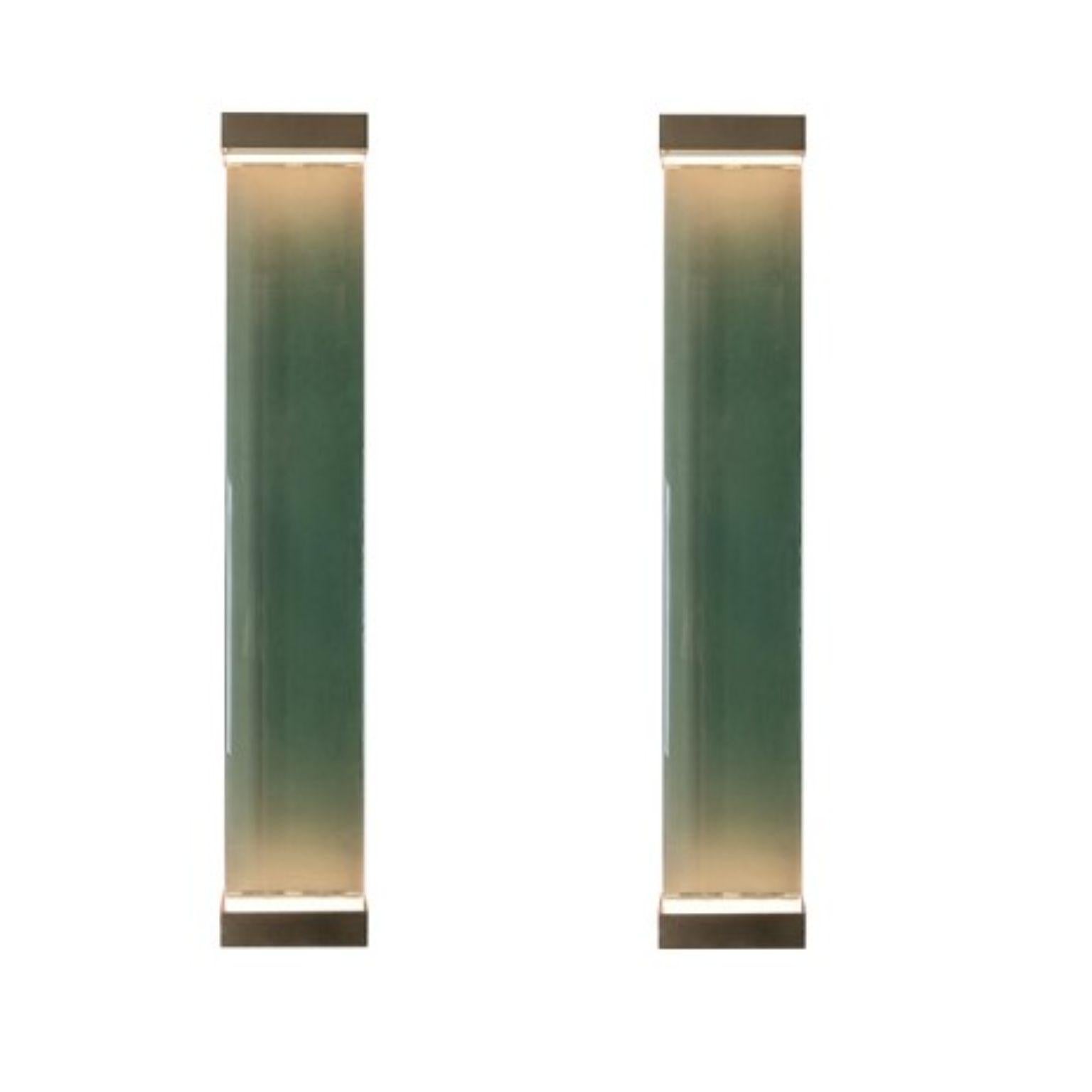 Jud wall lamp by Draga & Aurel
Dimensions: W 23, D 10, H 131.
Materials: Resin and brass

All our lamps can be wired according to each country. If sold to the USA it will be wired for the USA for instance.

Inspired by minimalism, the Jud