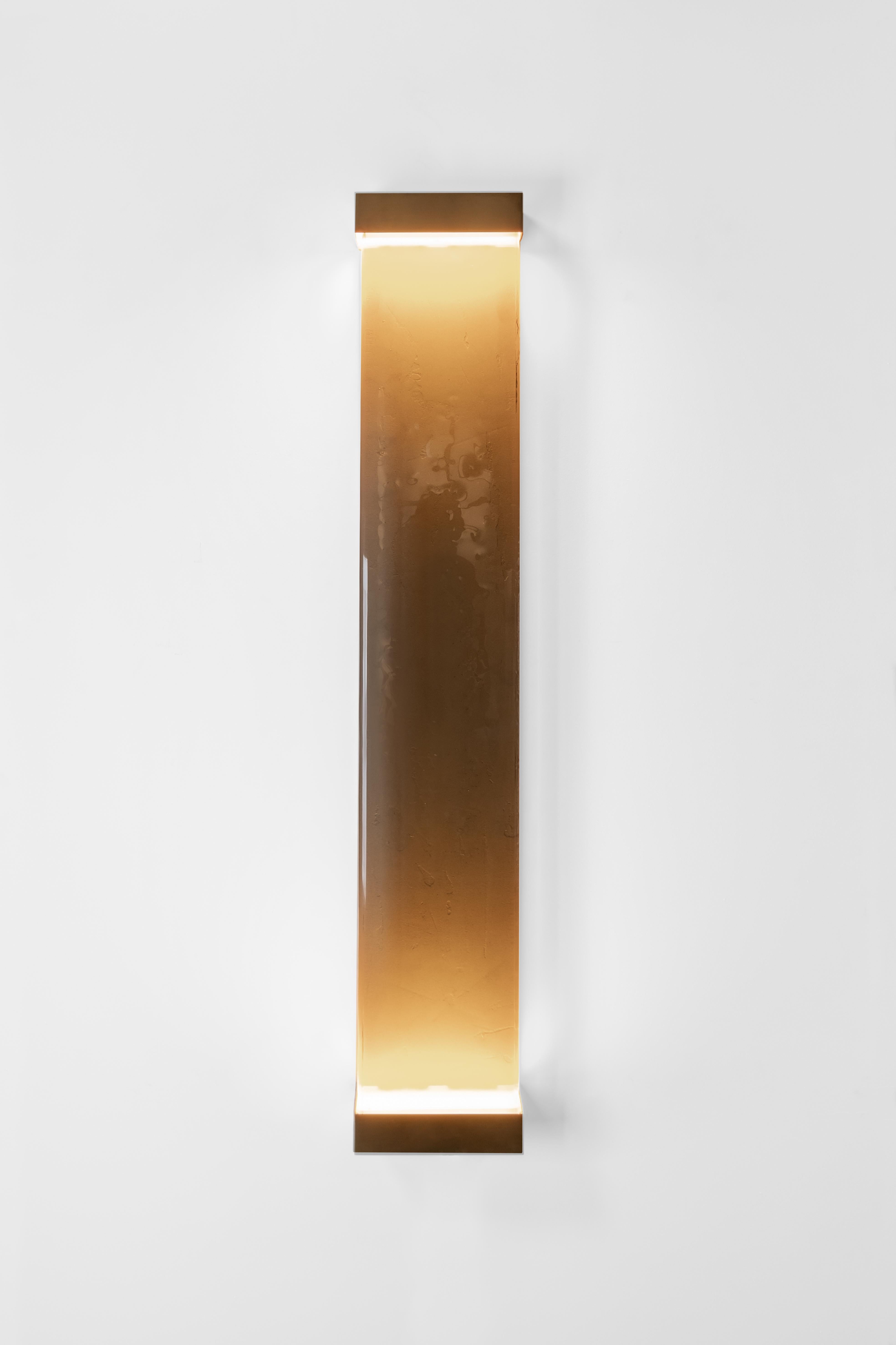 Brass Set of 2 Jud Wall Lamps by Draga & Aurel For Sale