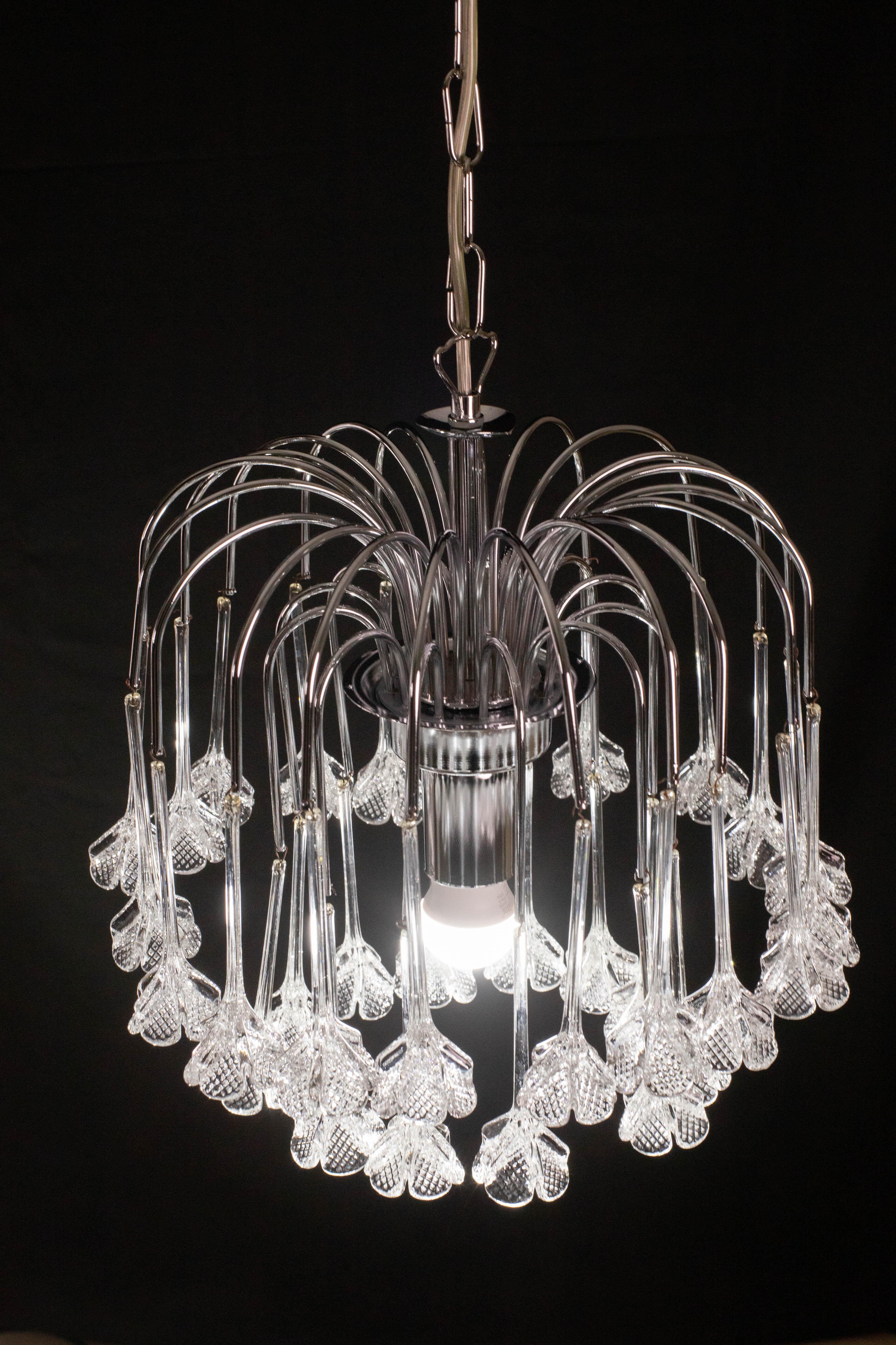 Set di 2 lampadari Julia Roberts, Vintage White Murano, anni '80 in vendita 2