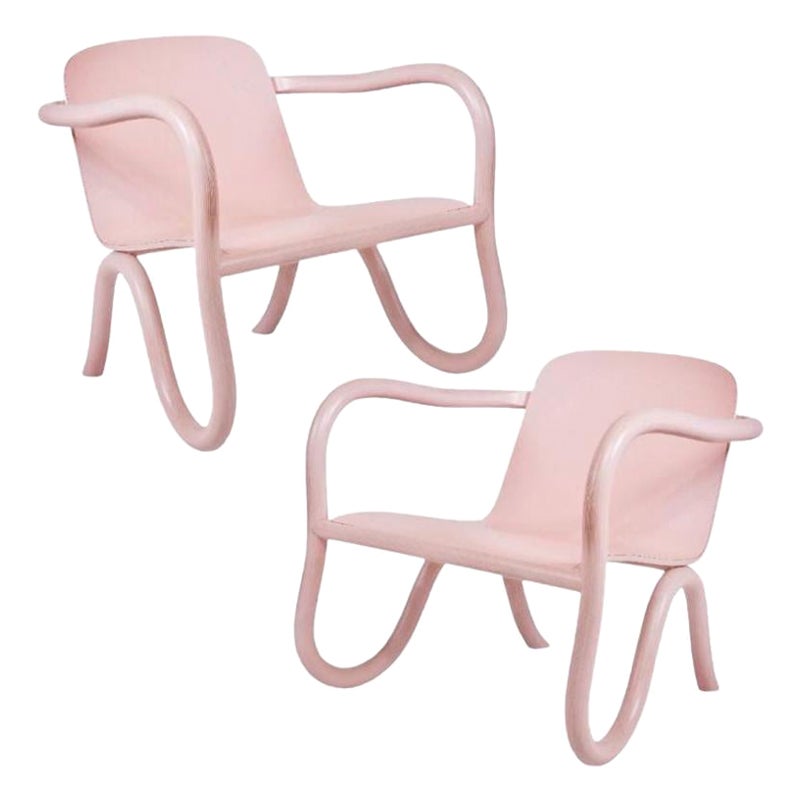 Set of 2 Just Rose, Kolho Original Lounge Chairs, MDJ Kuu by Made By Choice For Sale