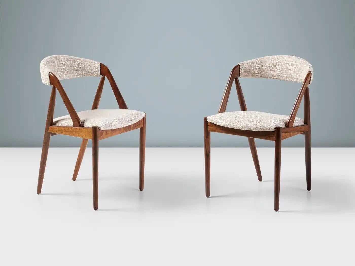 Set of 2 Kai Kristiansen Rosewood Model 31 Dining Chairs 1960s For Sale