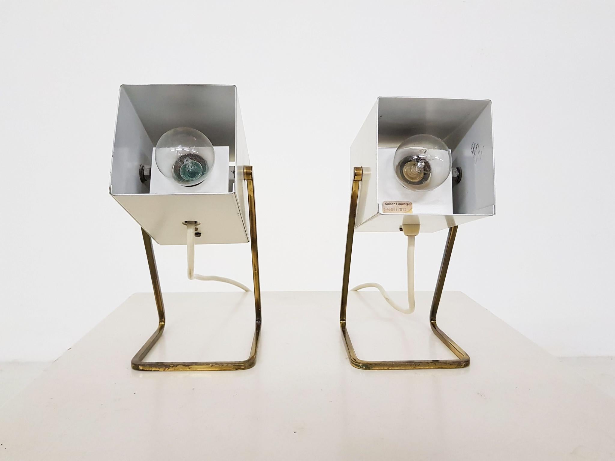 Set of 2 “Kaiser Leuchten” Model 45097 Table Lights, Germany, 1960s 1