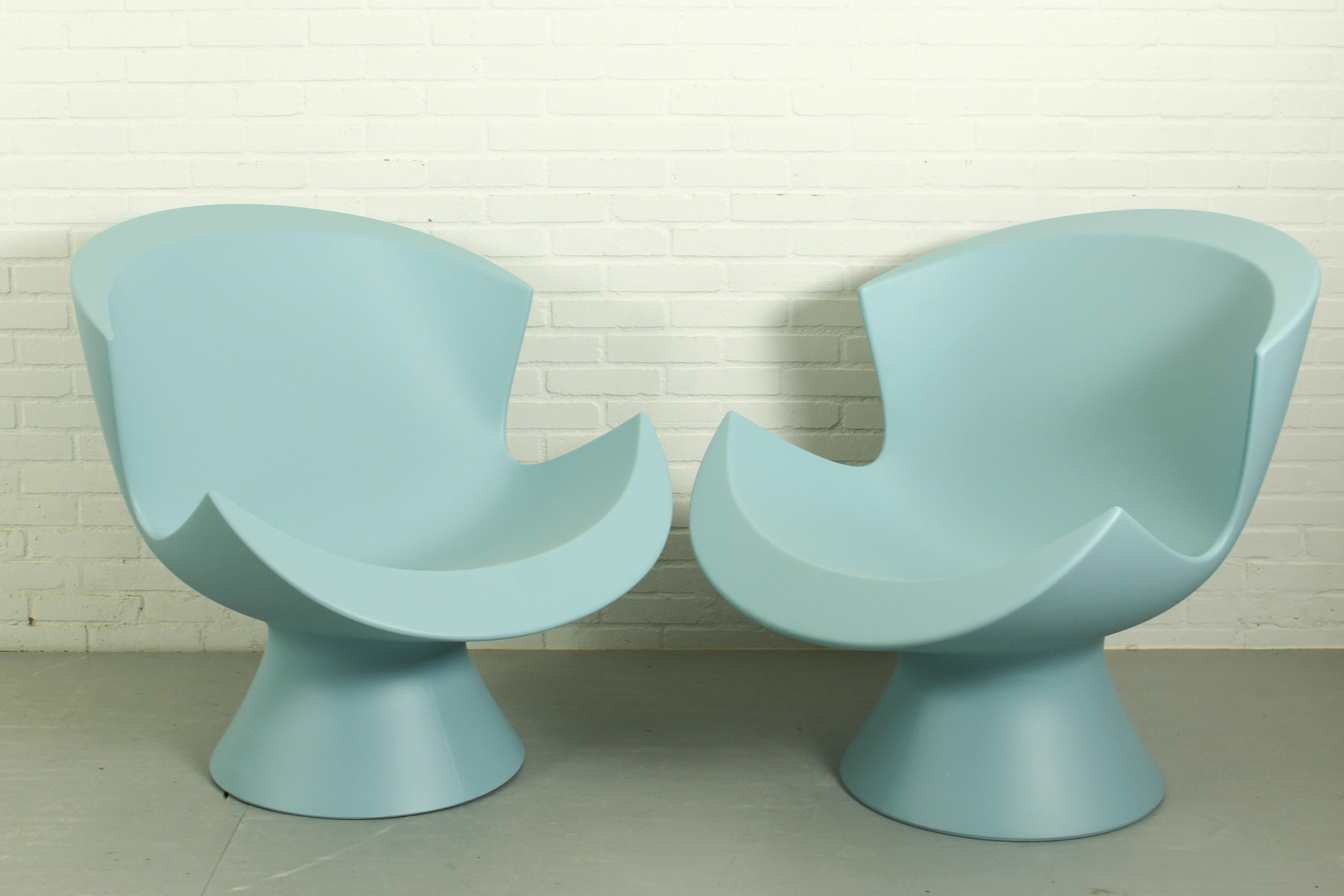 Set of 2 Karim Rashid Kite Lounge Chairs for Label, 2004 In Excellent Condition For Sale In Appeltern, Gelderland
