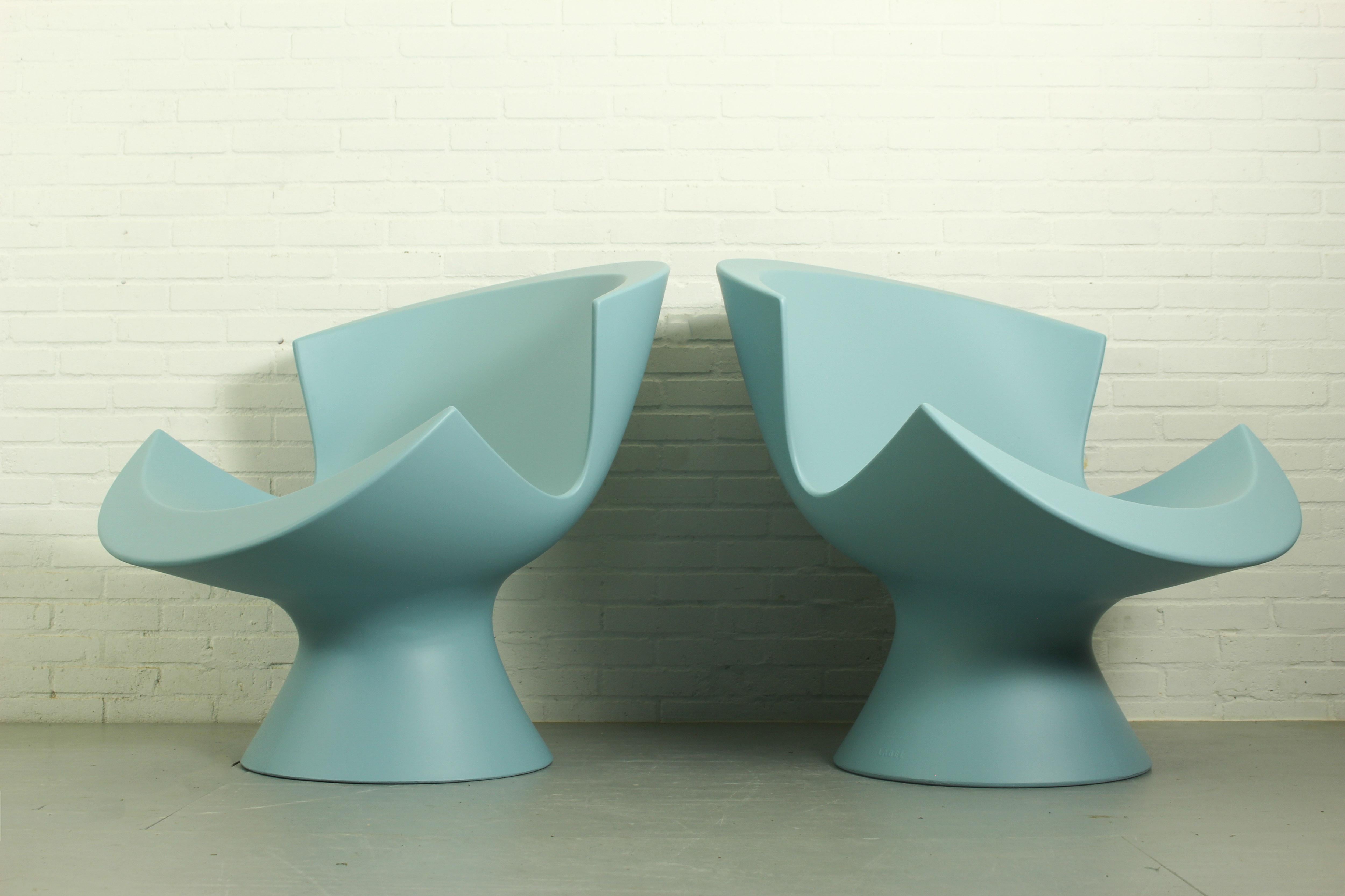 Plastic Set of 2 Karim Rashid Kite Lounge Chairs for Label, 2004 For Sale