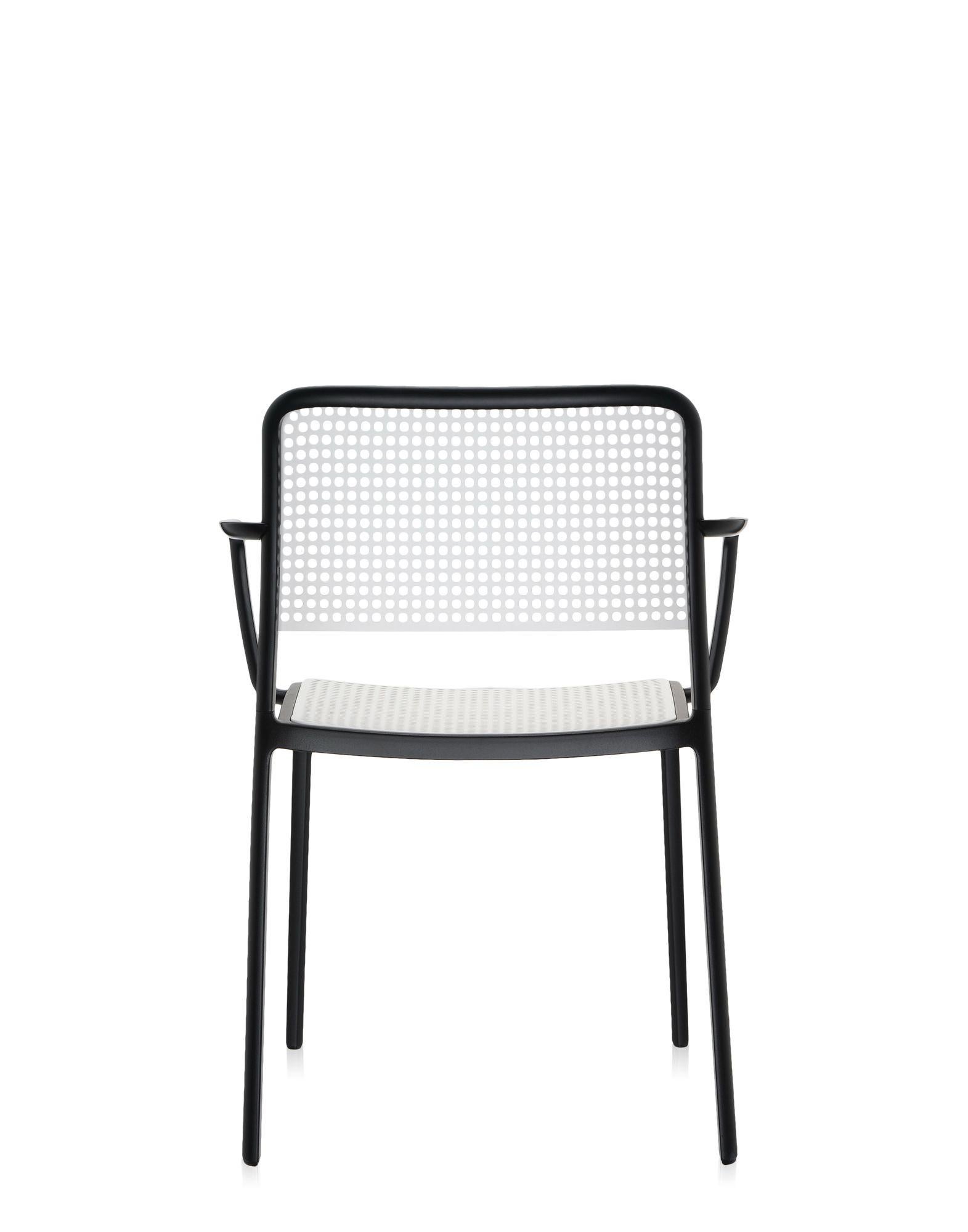 Set of 2 Kartell Audrey Chair by Piero Lissoni in Black & White In New Condition For Sale In Brooklyn, NY