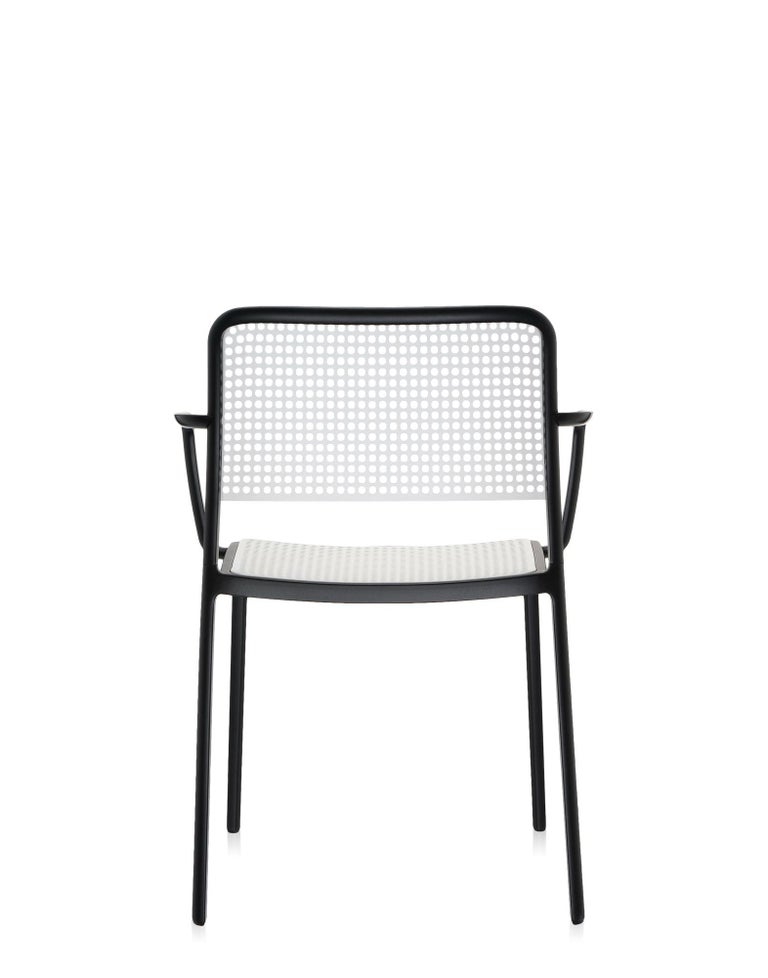 Set of 2 Kartell Audrey Chair by Piero Lissoni in Black and White For