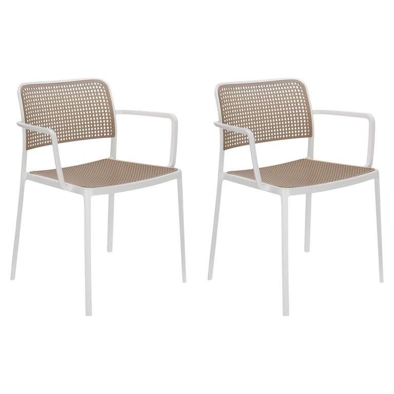 Set of 2 Kartell Audrey Chair by Piero Lissoni in Sand For Sale at 1stDibs