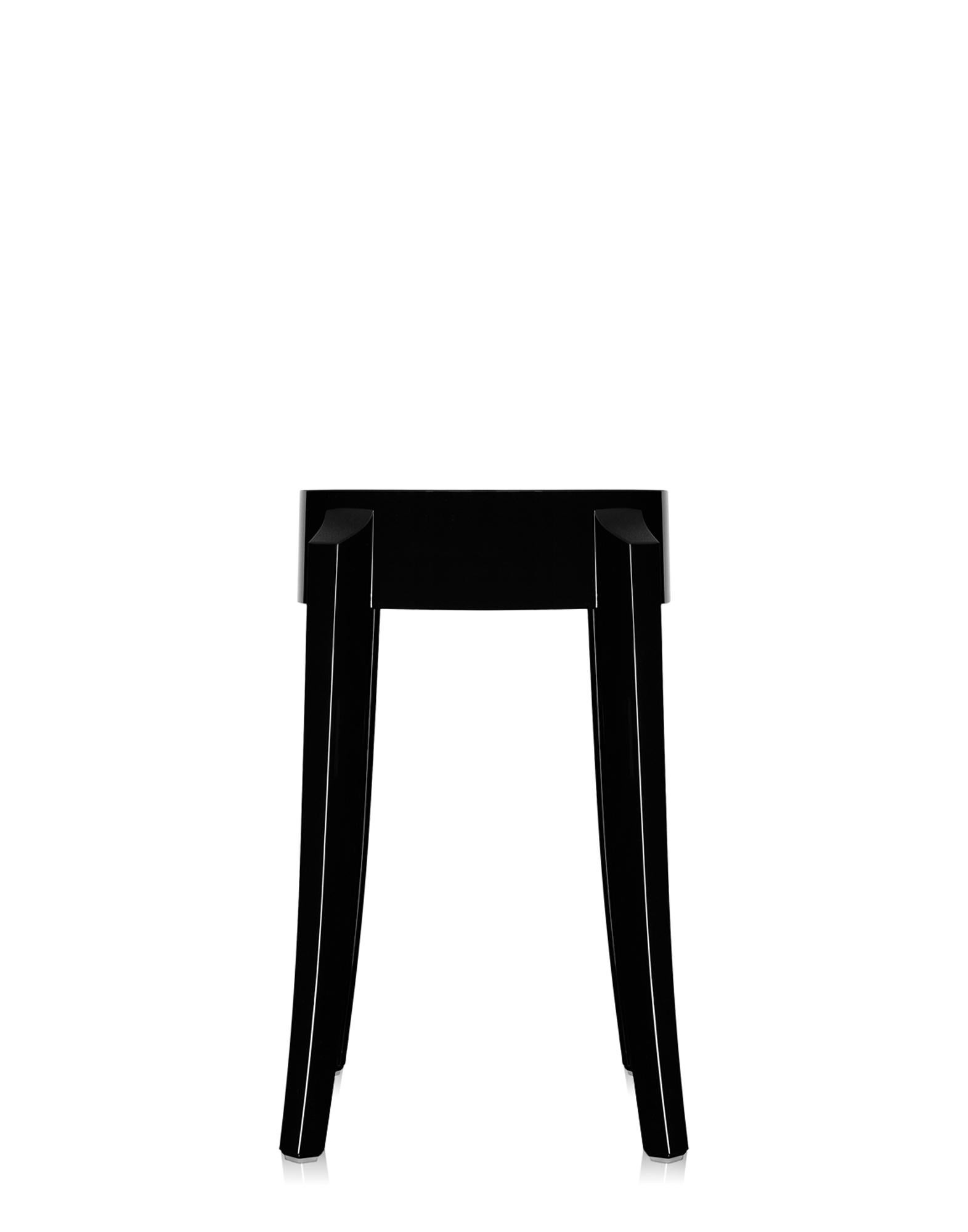 Set of 2 Kartell Charles Ghost Small Stools in Amber by Philippe Starck For Sale 7
