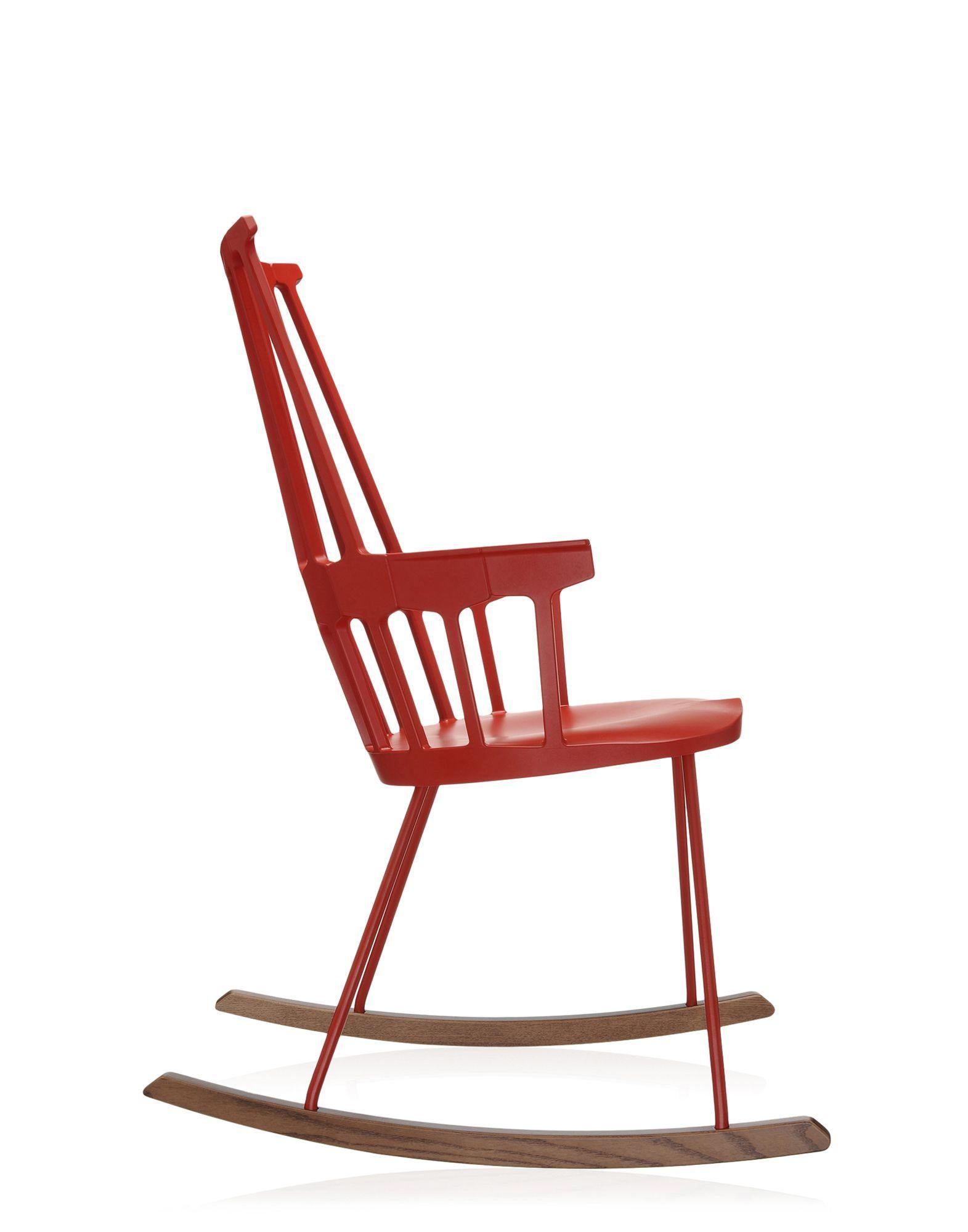 Moderne Ensemble de 2 chaises à bascule Kartell Comback rouge orange de Patricia Urquiola