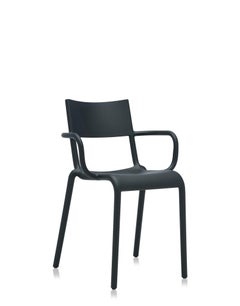 Set von 2 Kartell Generic A Stühlen in Schwarz von Philippe Starck