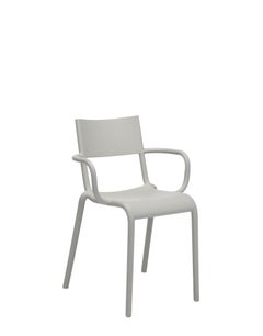 Set of 2 Kartell Generic A Chairs in Grey by Philippe Starck
