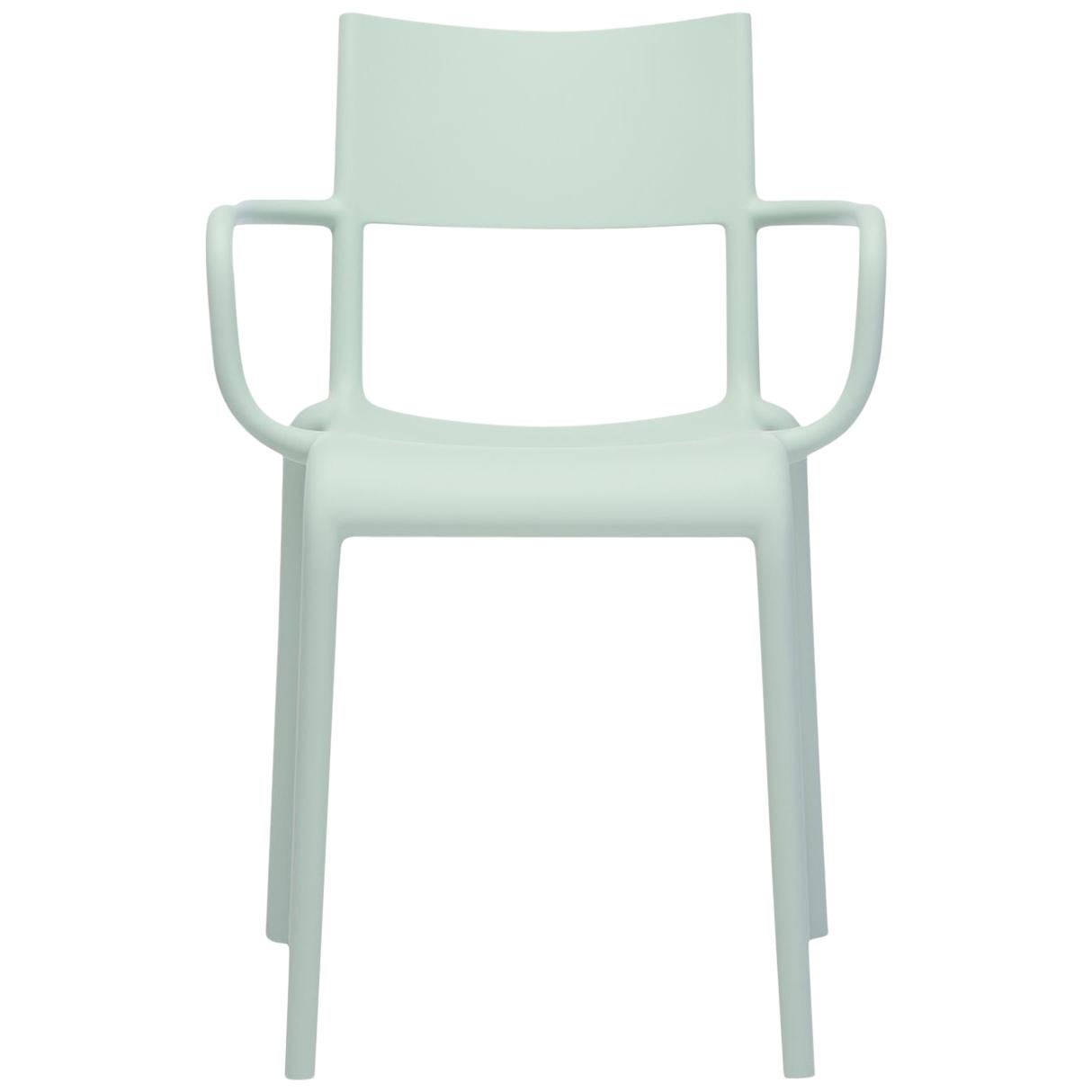 Set of 2 Kartell Generic A Chairs in Sage Green by Philippe Starck