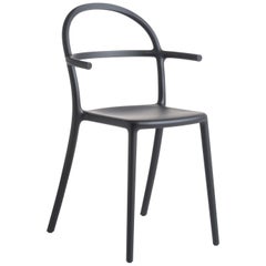 Antique Set of 2 Kartell Generic C Chairs in Black by Philippe Starck