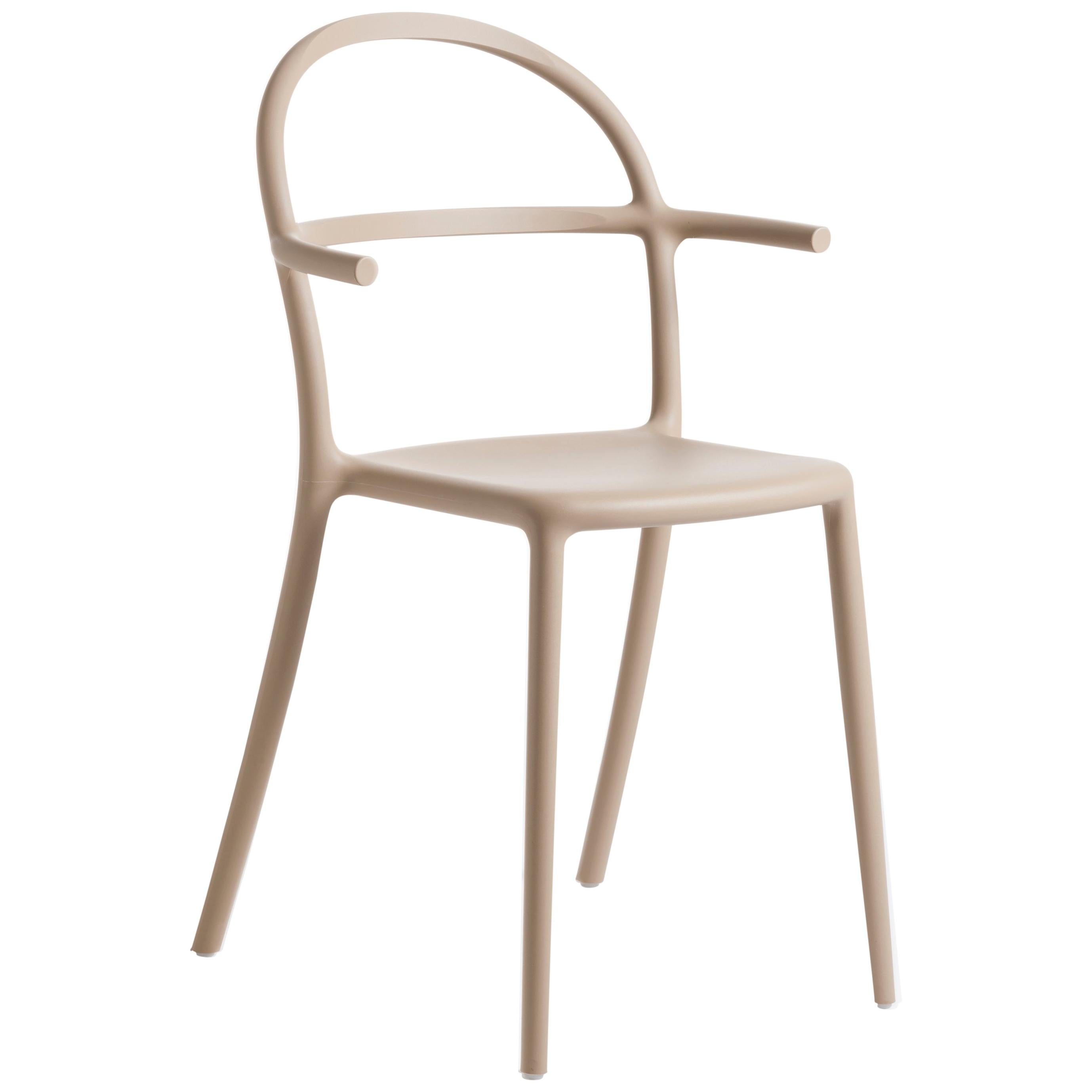 Set of 2 Kartell Generic C Chairs in Dove Grey by Philippe Starck