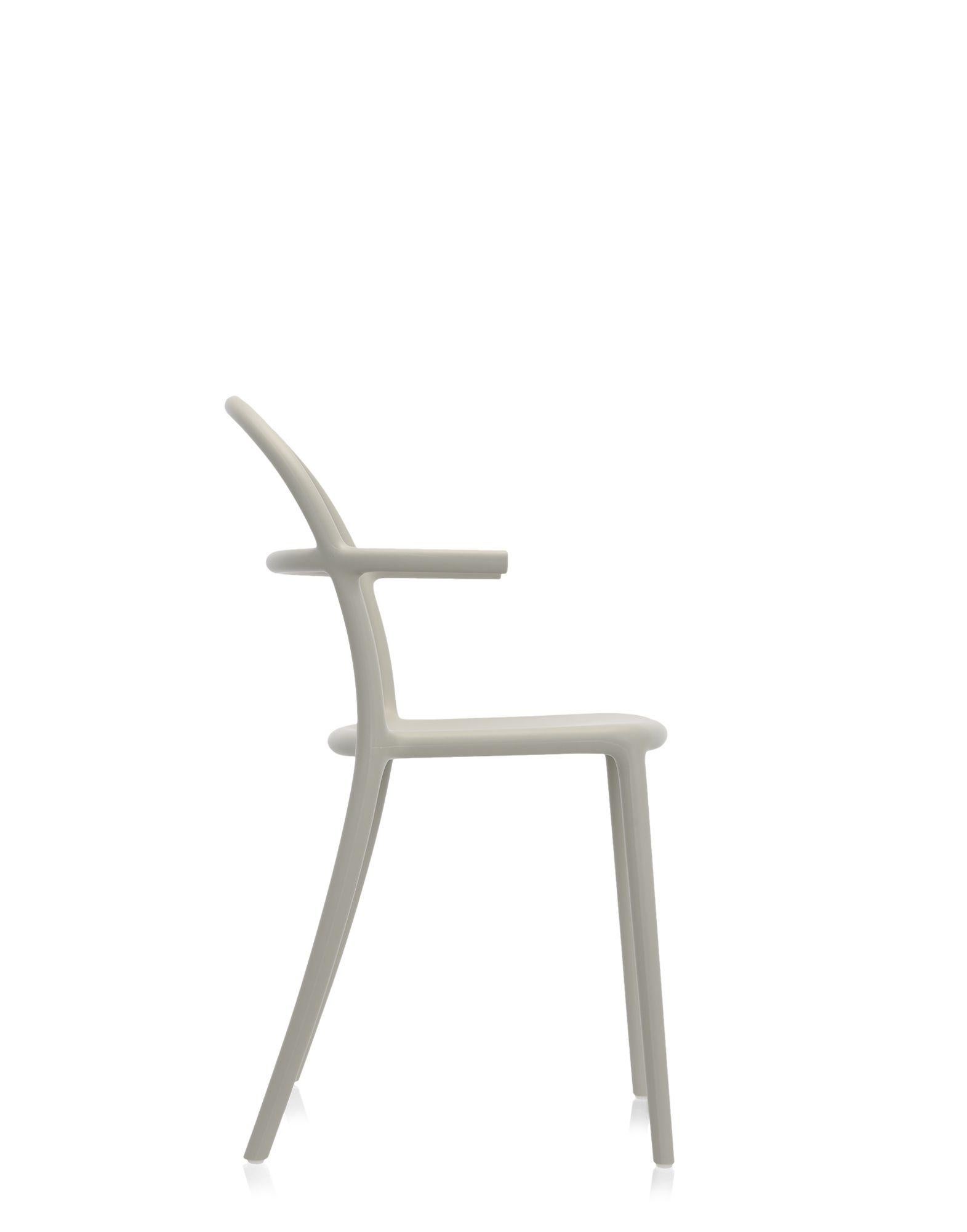 Moderne Ensemble de 2 chaises Kartell Generic C grises en gris par Philippe Starck en vente