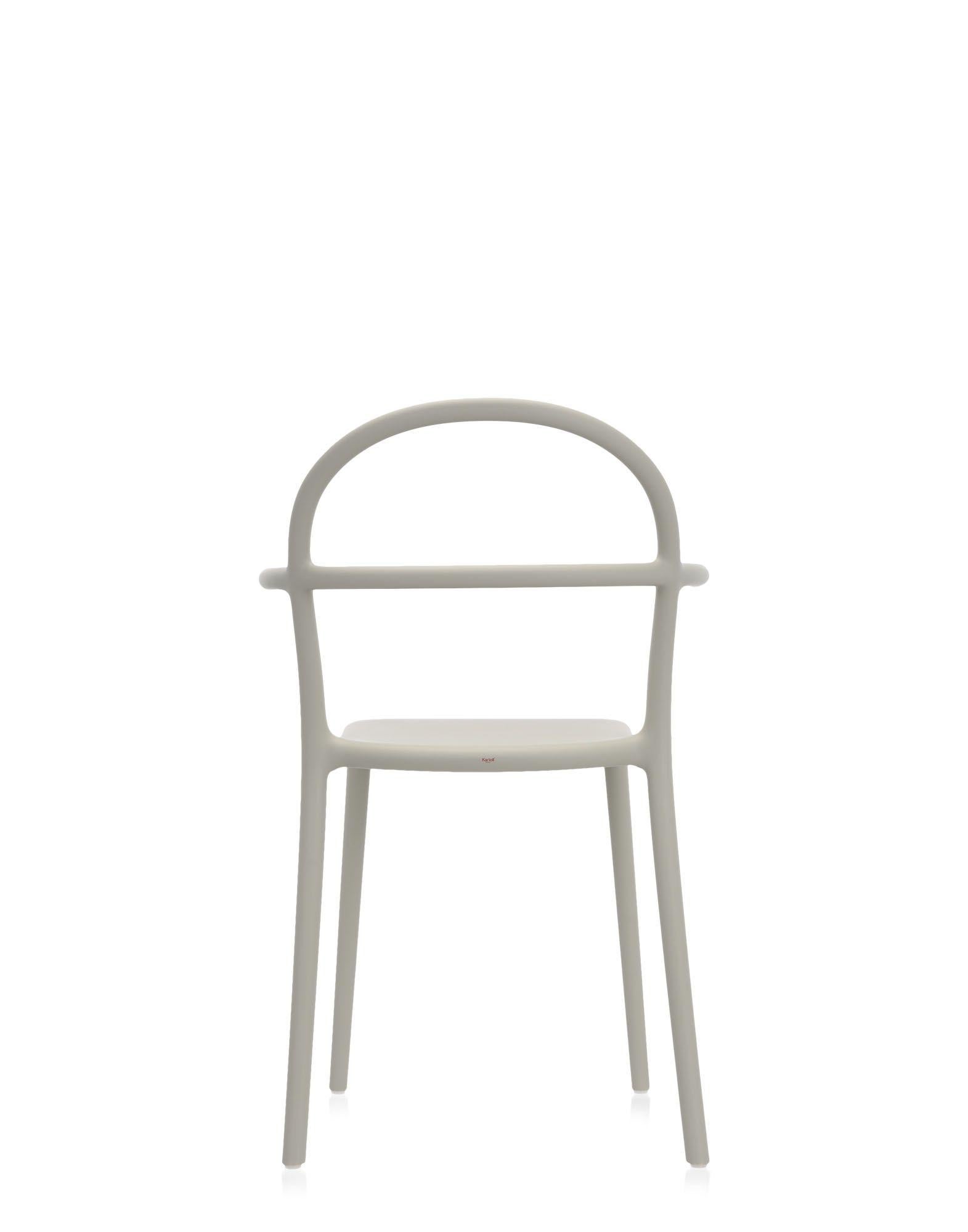Italian Set of 2 Kartell Generic C Chairs in Grey by Philippe Starck For Sale