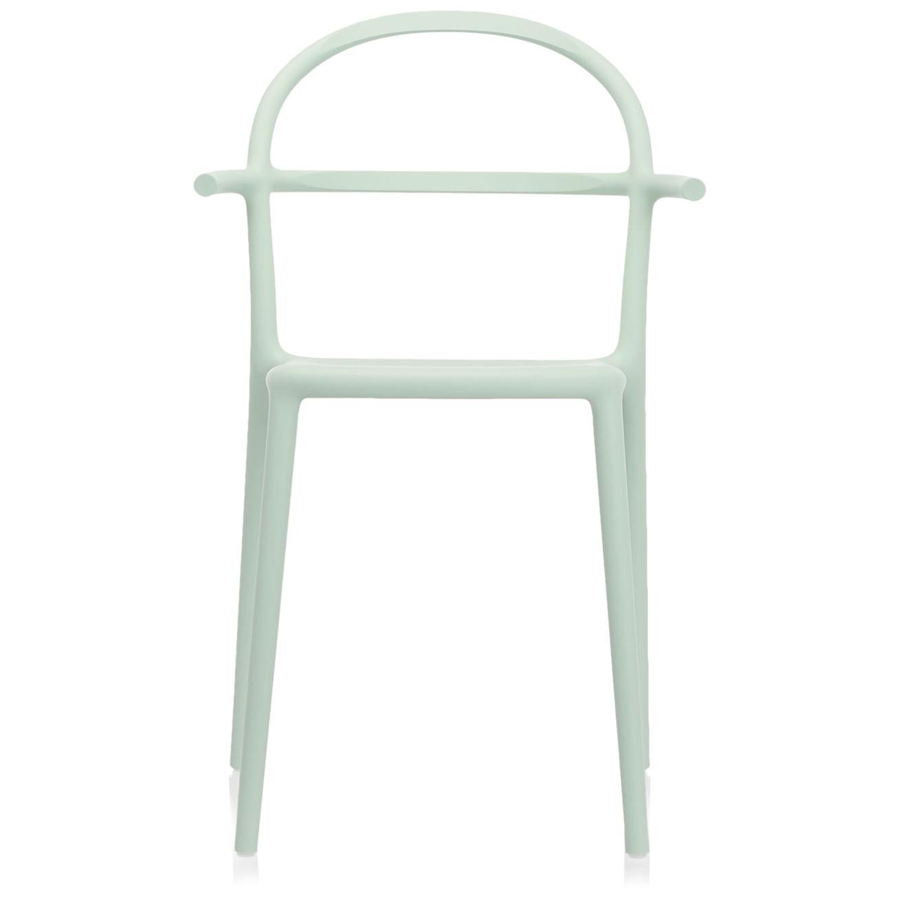 Set of 2 Kartell Generic C Chairs in Sage Green by Philippe Starck For Sale