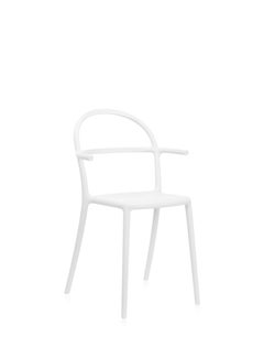 Set of 2 Kartell Generic C Chairs in White by Philippe Starck