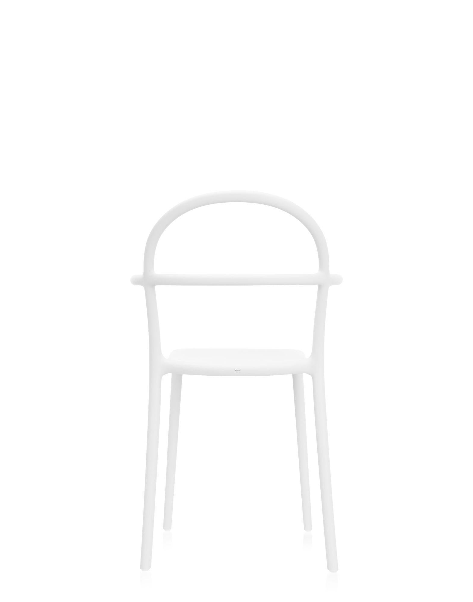 Modern Set of 2 Kartell Generic C Chairs in White by Philippe Starck For Sale